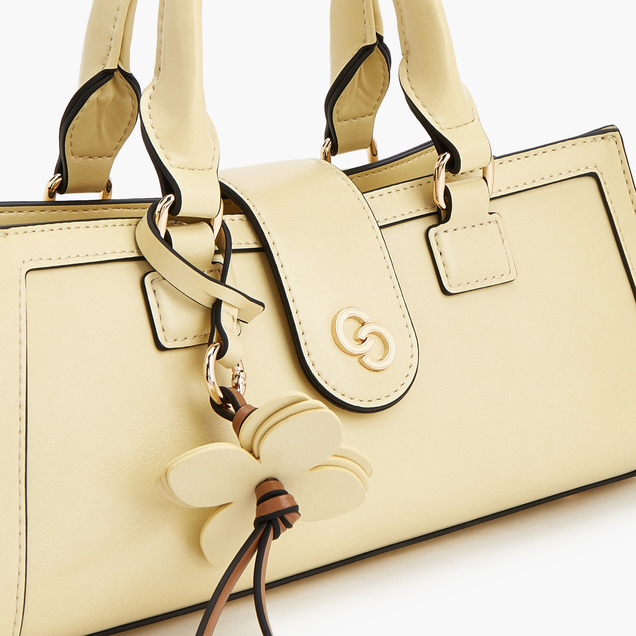 Celeste Solid Tote Bag with Floral Charm-women-bagsandwallets-handbags-image-4