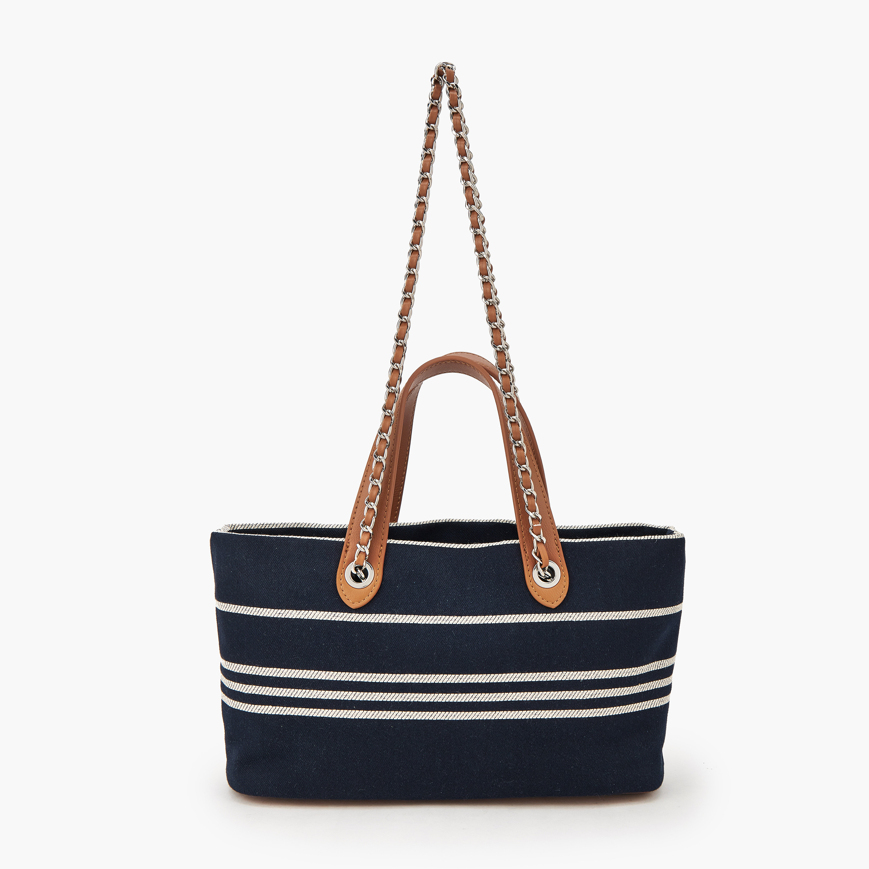 شنطة توتي مقلمة بمقبض مزدوج من سيليست-women-bagsandwallets-handbags-image-4