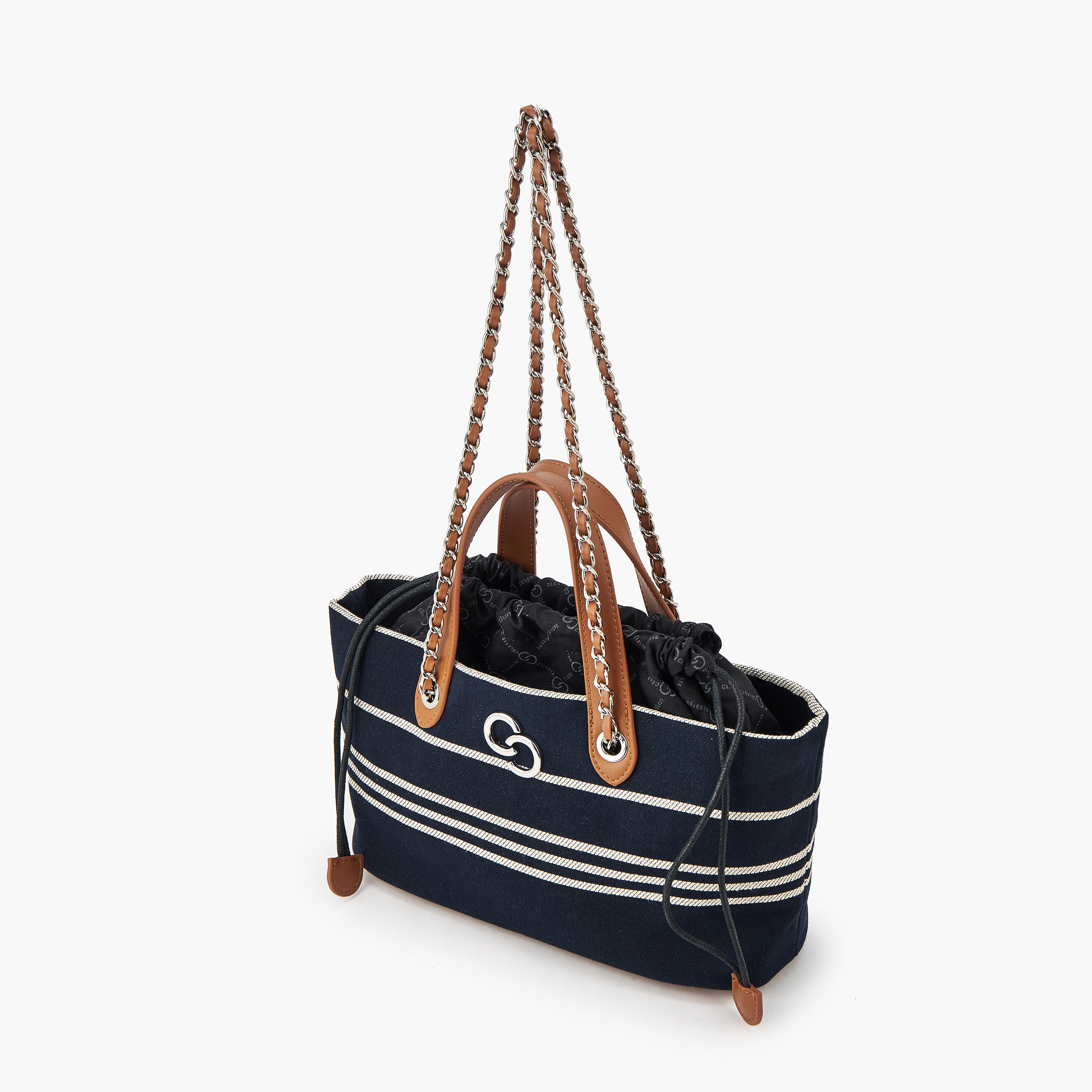 شنطة توتي مقلمة بمقبض مزدوج من سيليست-women-bagsandwallets-handbags-image-5