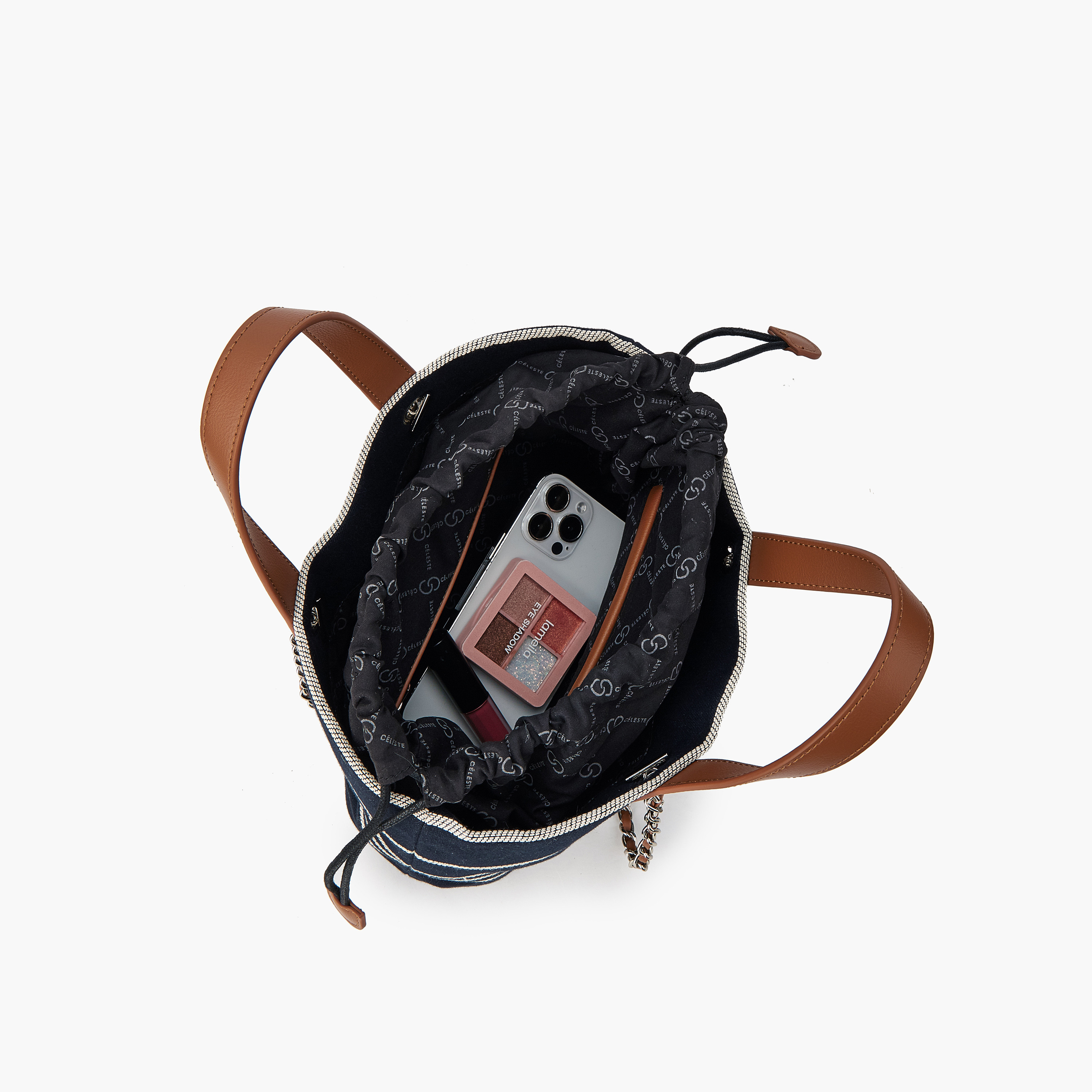شنطة توتي مقلمة بمقبض مزدوج من سيليست-women-bagsandwallets-handbags-image-7