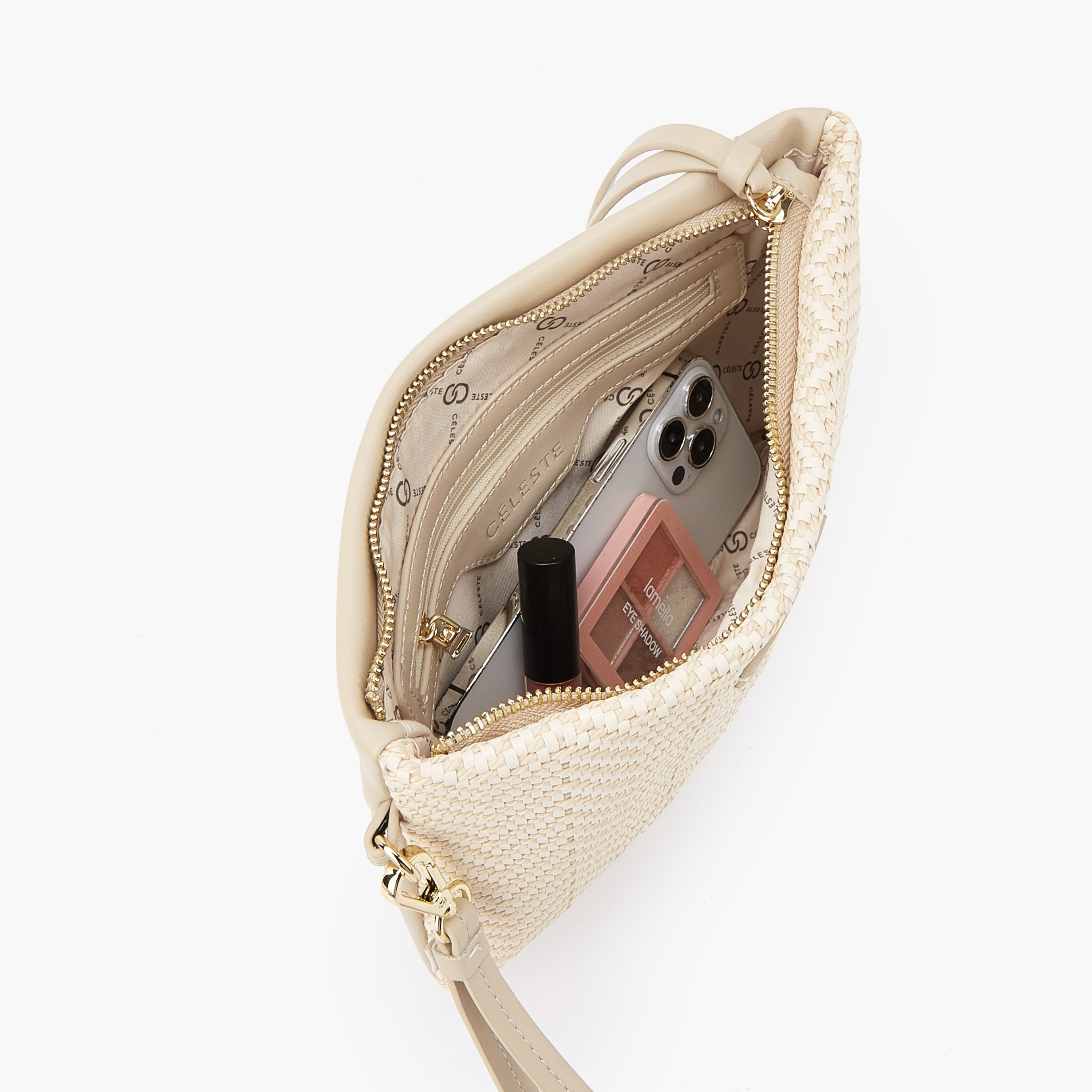 شنطة كلاتش بارزة الملمس بحزام معصم من سيليست-women-bagsandwallets-handbags-image-7