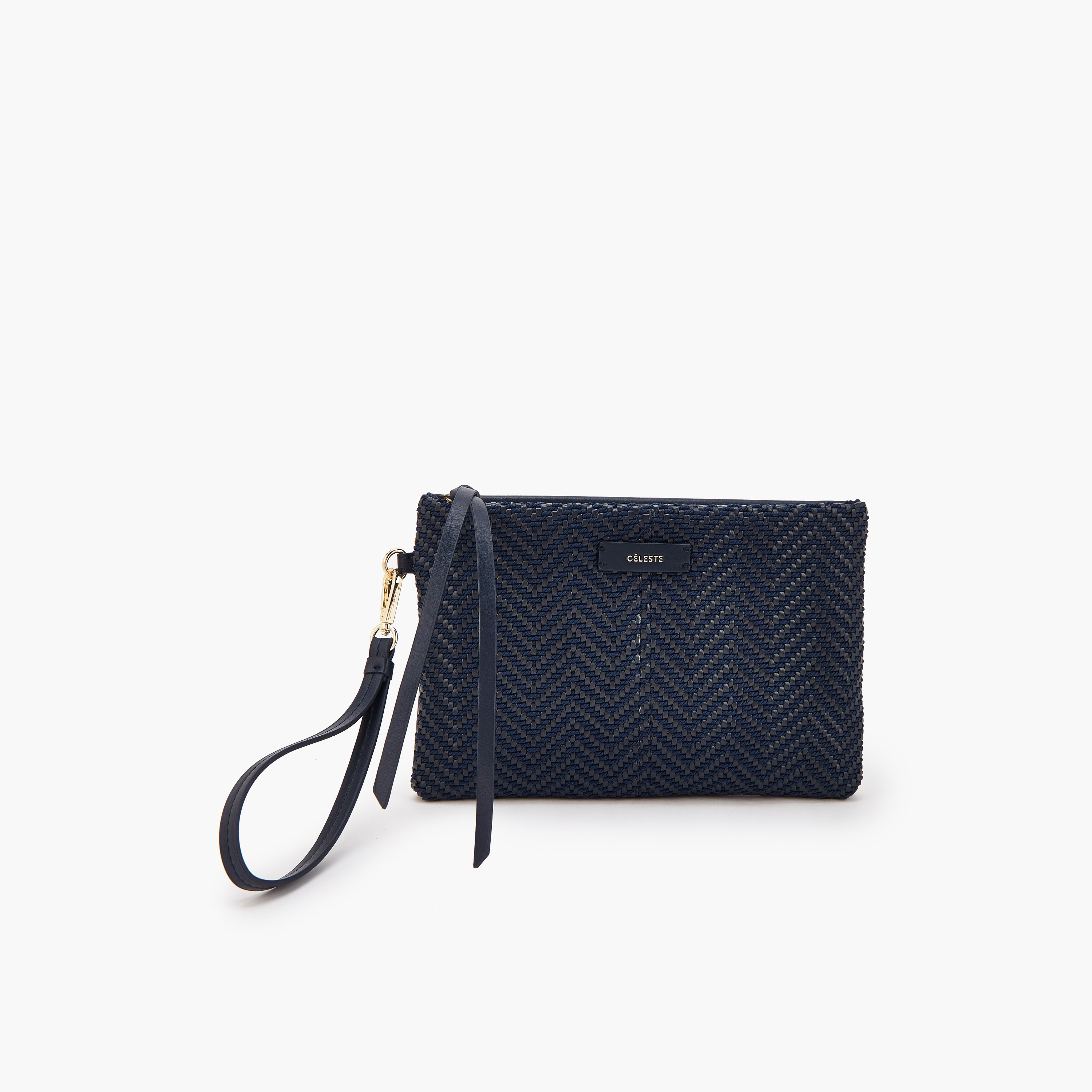 Celeste Woven Textured Clutch with Wristlet-women-bagsandwallets-handbags-image-1