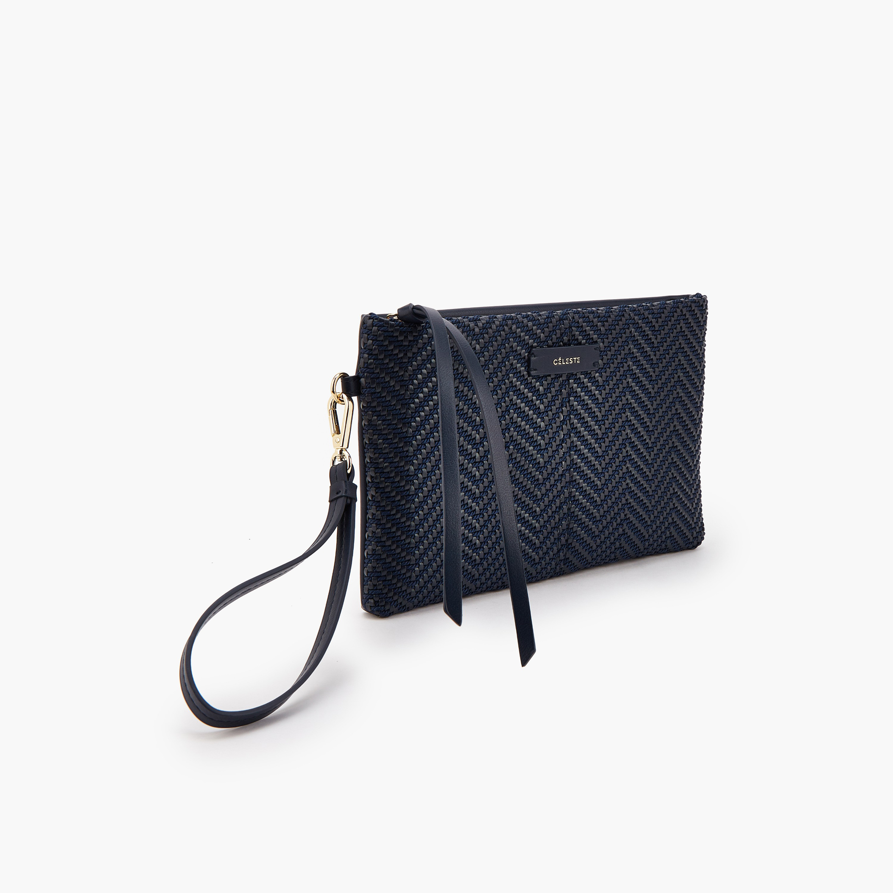 Celeste Woven Textured Clutch with Wristlet-women-bagsandwallets-handbags-image-2