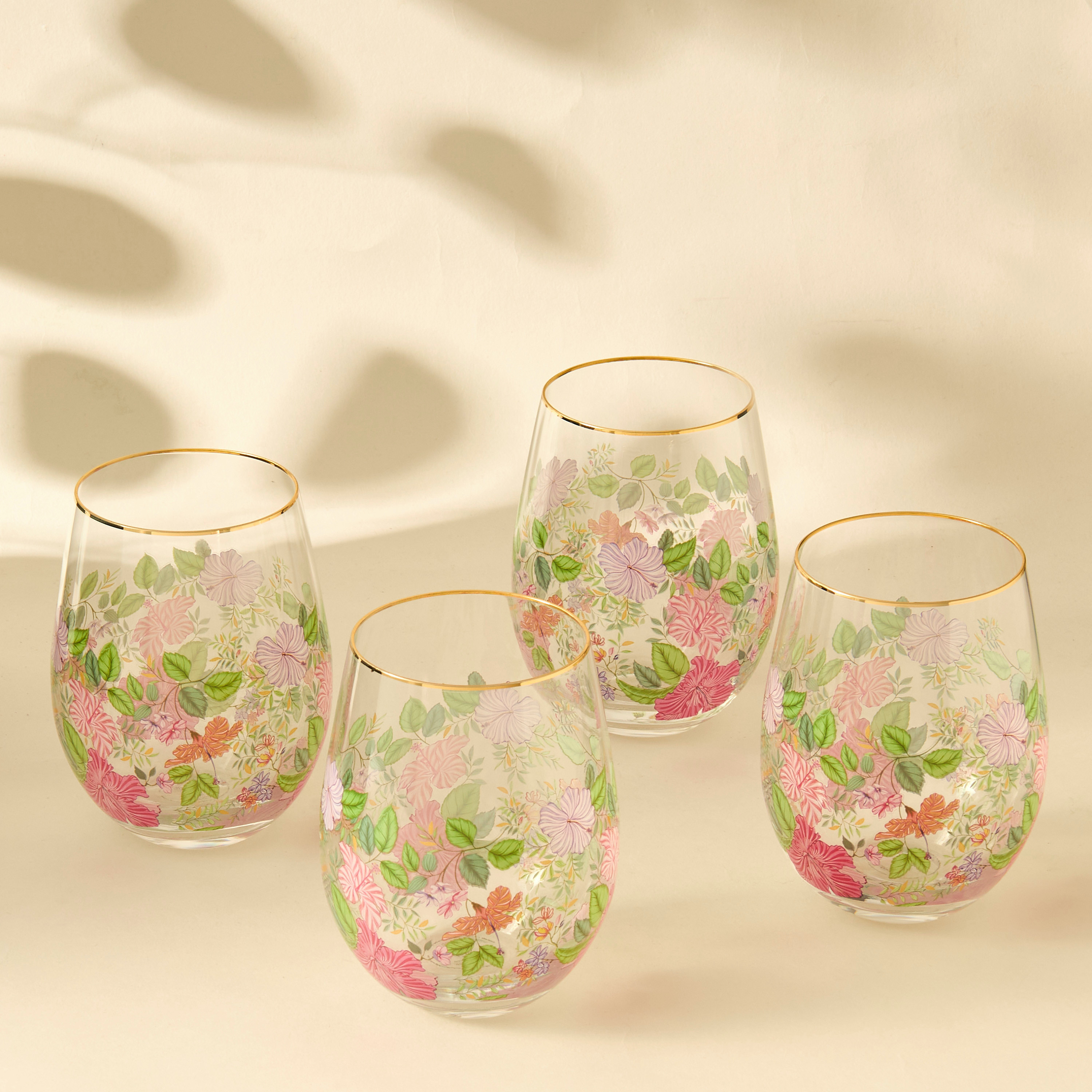 Summer Hot Flower Printed 5-Piece Carafe and Glass Set-household-dining-glassware-drinkingglasses-image-4