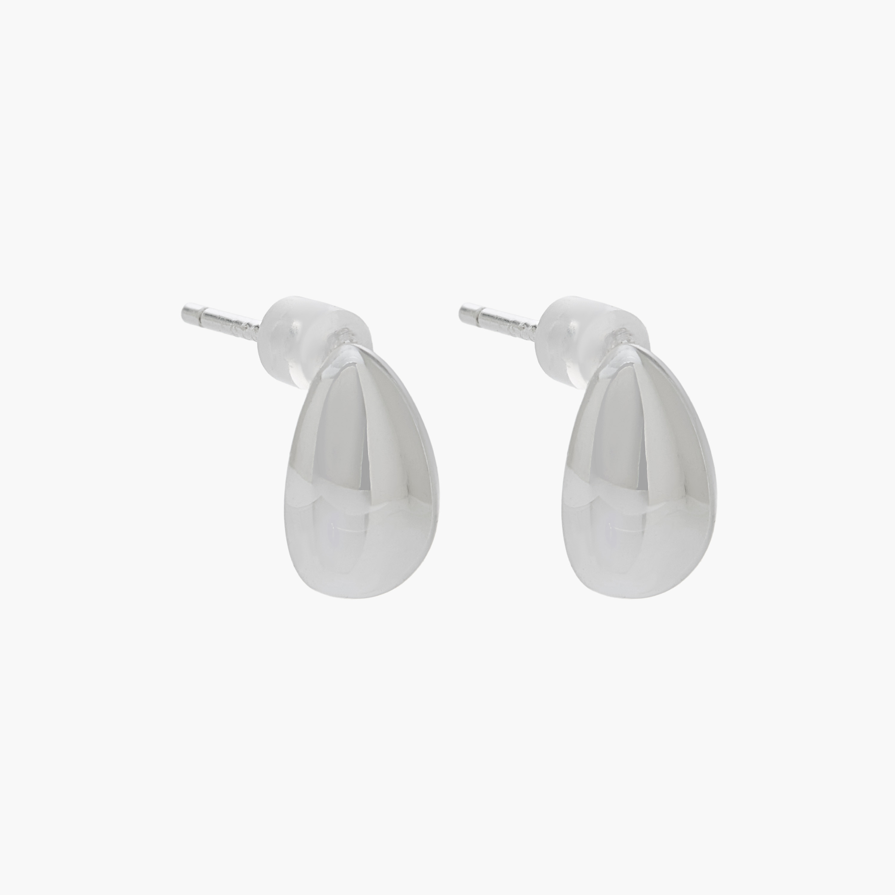 Silver Tone Tear Drop Earrings with Pushback Closure-women-watchesandjewellery-jewellery-earrings-image-2