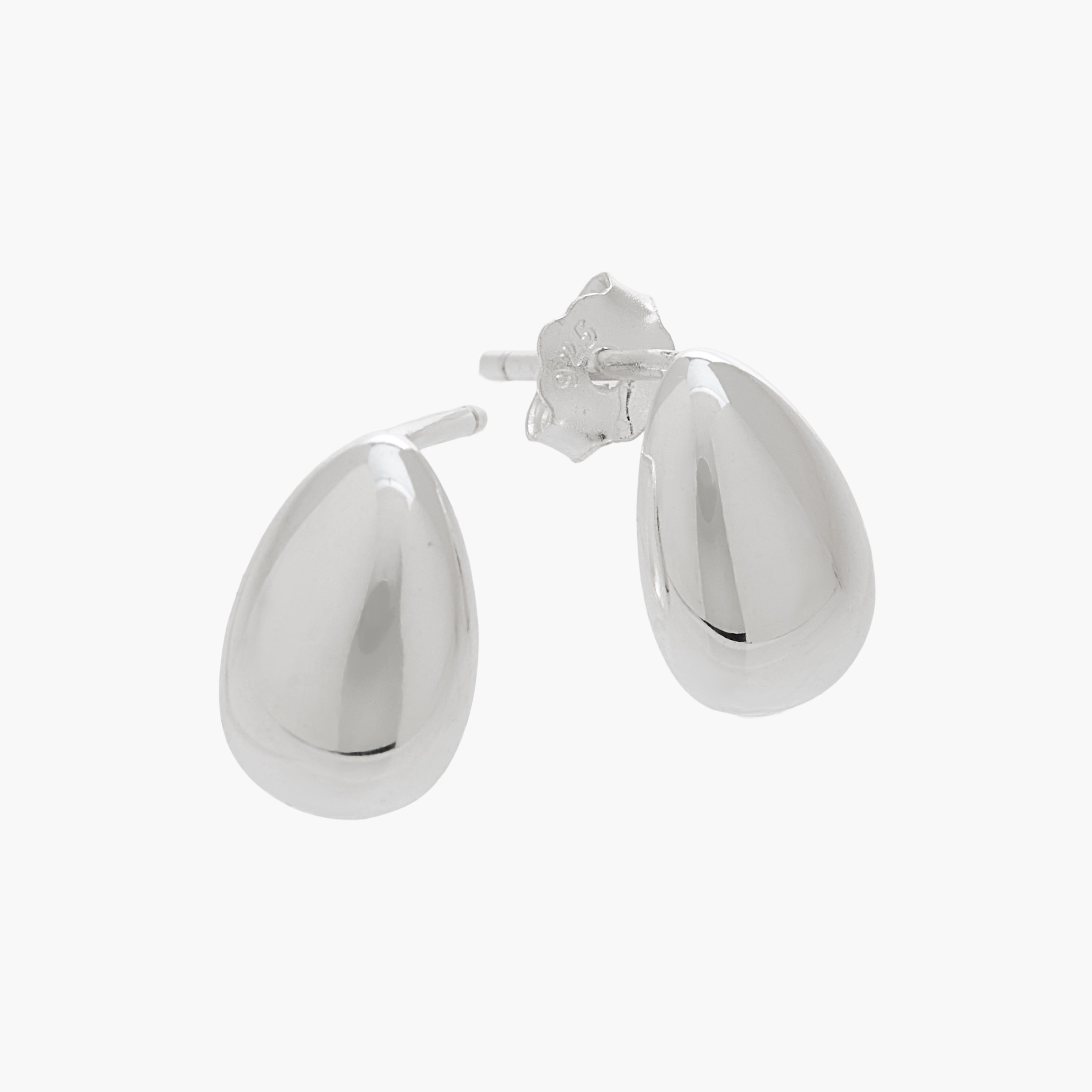 Silver Tone Tear Drop Earrings with Pushback Closure-women-watchesandjewellery-jewellery-earrings-image-4