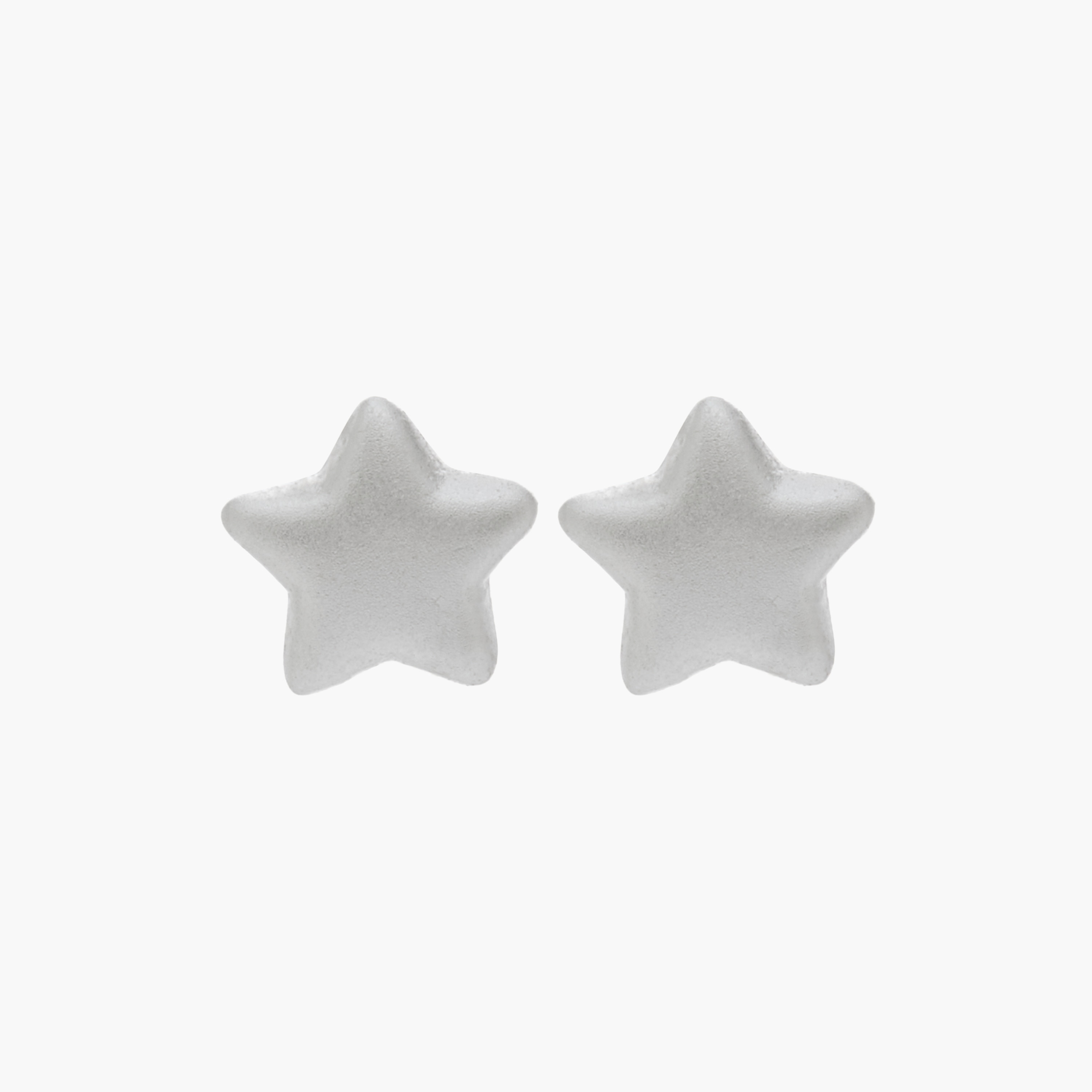 Silver Tone Star Stud Earrings with Pushback Closure-women-watchesandjewellery-jewellery-earrings-image-1