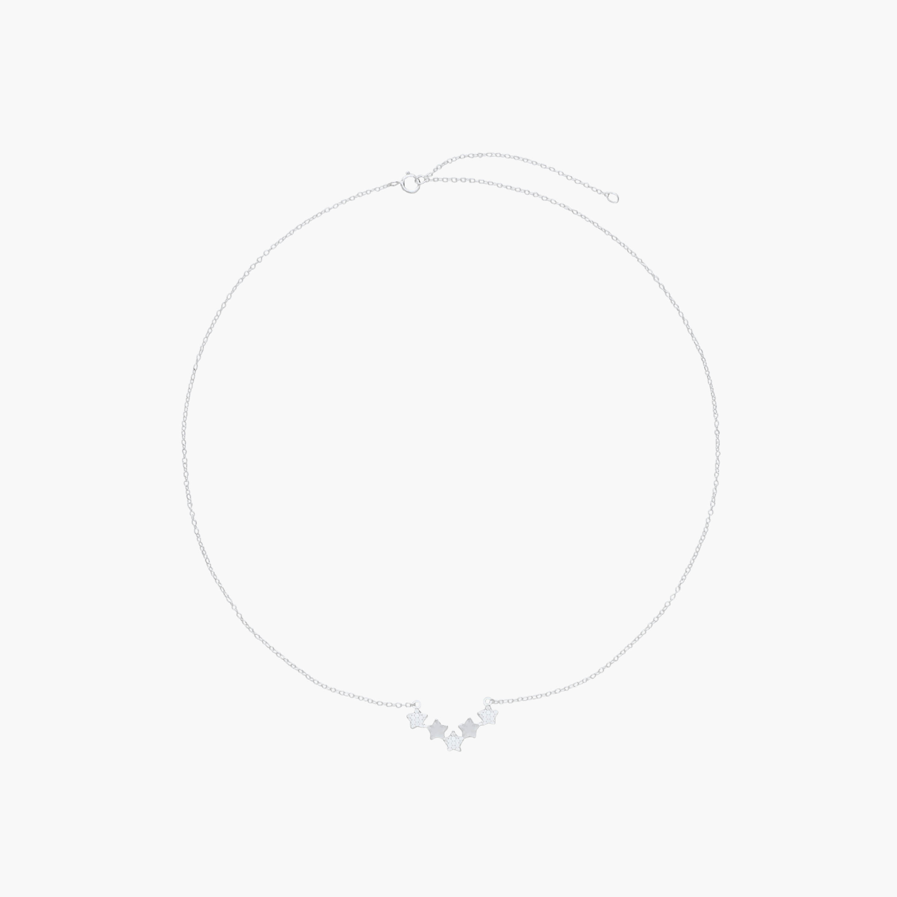 عقد فضي اللون بتزيينات نجوم-women-watchesandjewellery-jewellery-necklacesandpendants-image-1