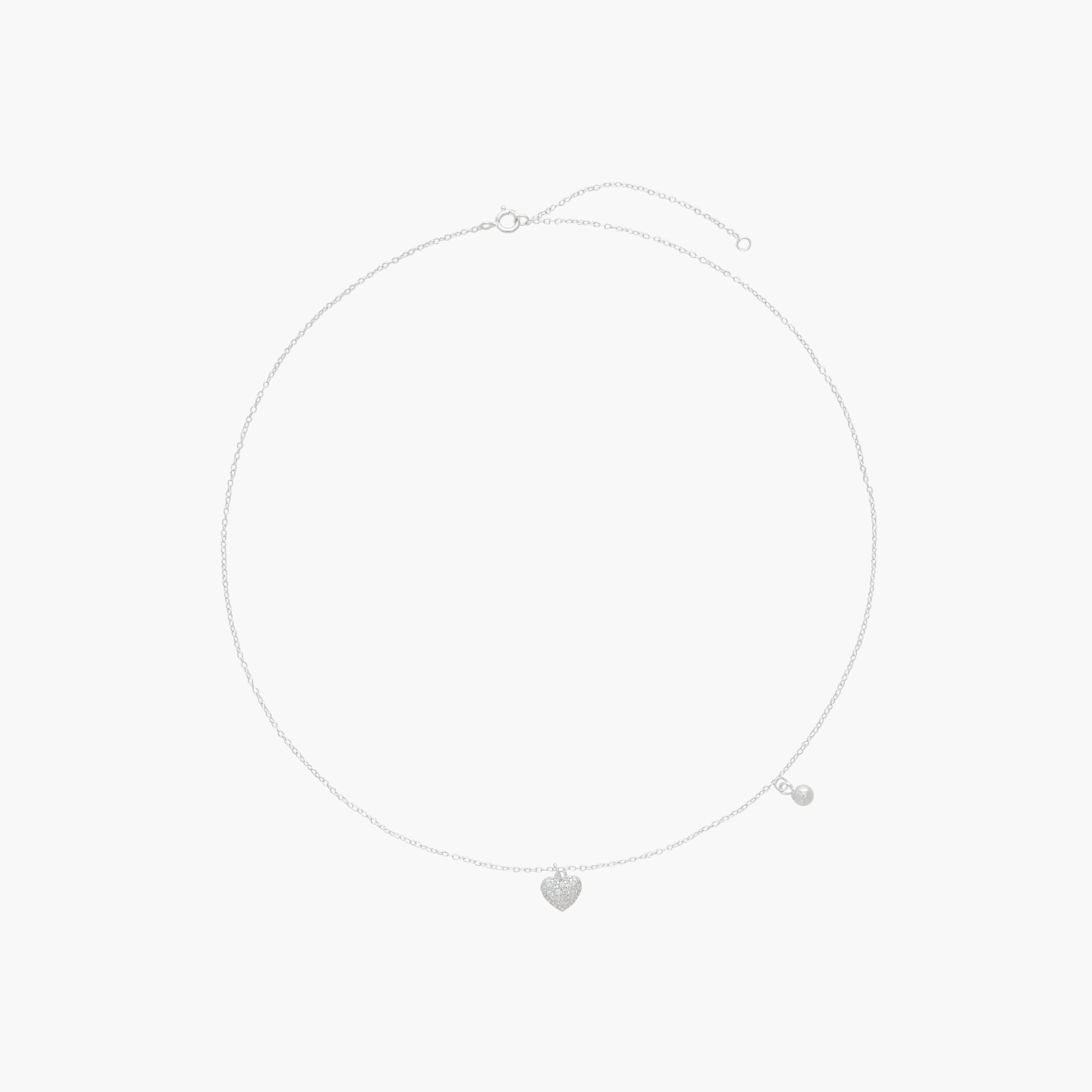 عقد بسلسلة وبدلاية بلون فضي-women-watchesandjewellery-jewellery-necklacesandpendants-image-1