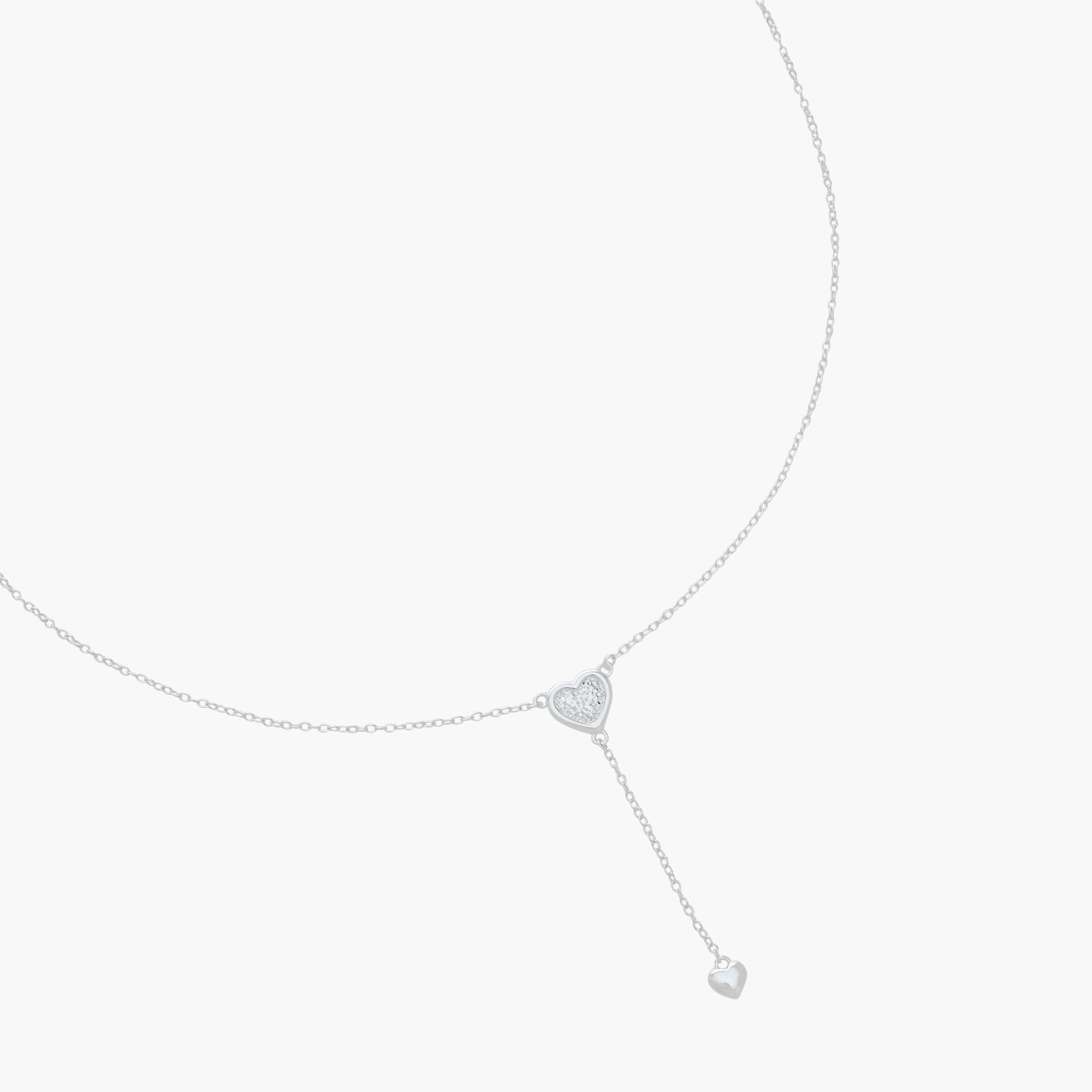 عقد بلون فضي بدلاية متدلية قلب-women-watchesandjewellery-jewellery-necklacesandpendants-image-2