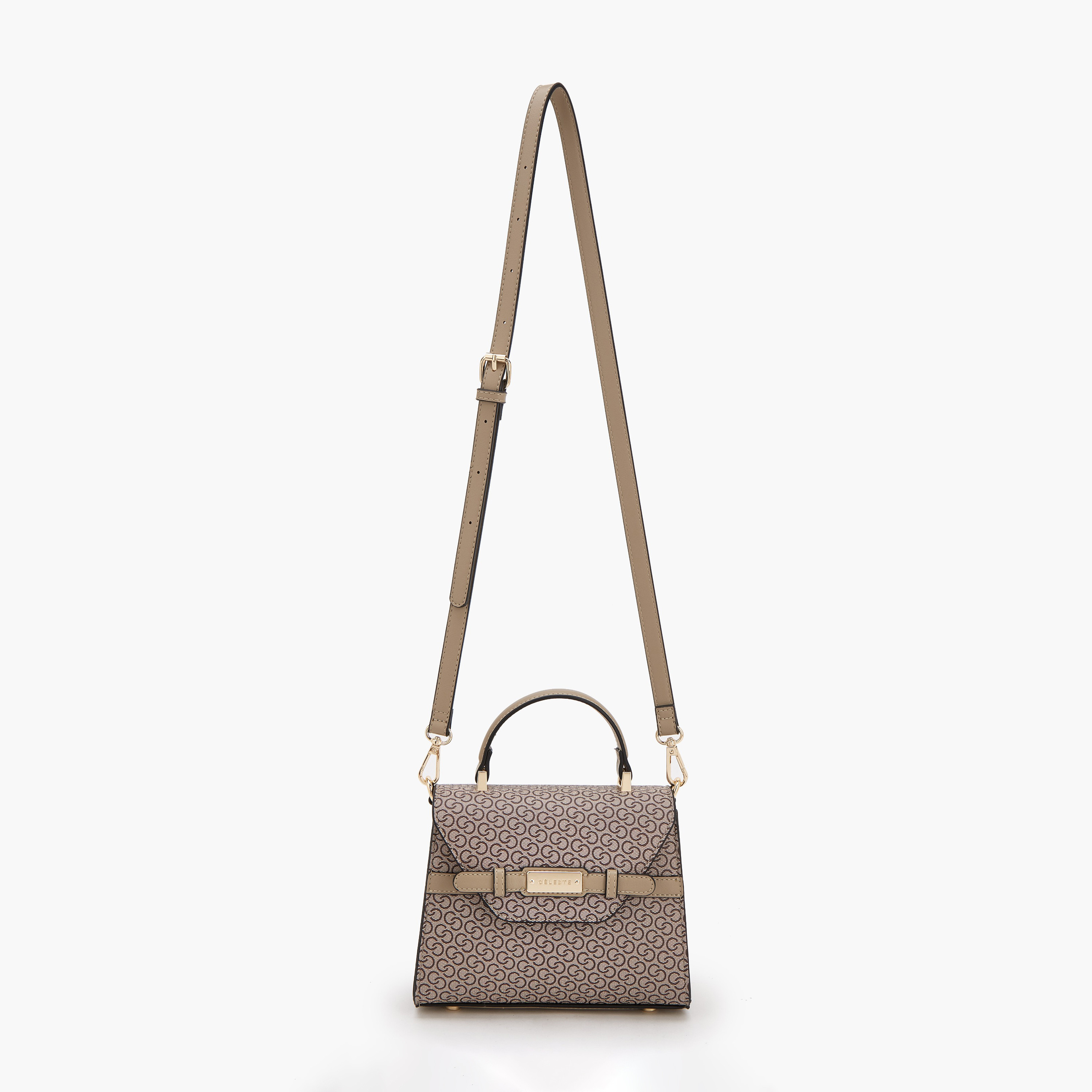 شنطة ساتشيل بحزام قابل للفصل وطبعات مونوجرام من سيليست-women-bagsandwallets-handbags-image-2
