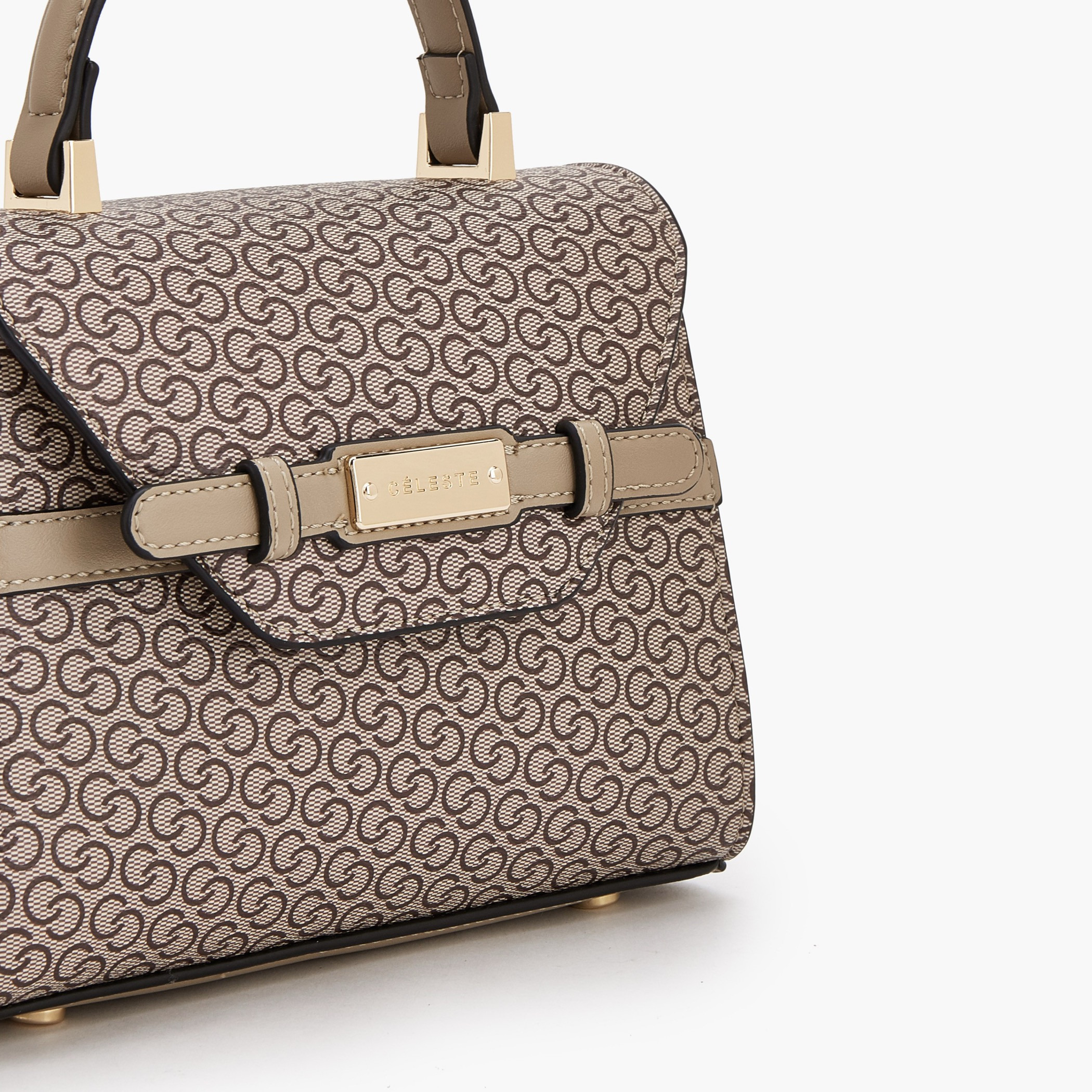 شنطة ساتشيل بحزام قابل للفصل وطبعات مونوجرام من سيليست-women-bagsandwallets-handbags-image-4