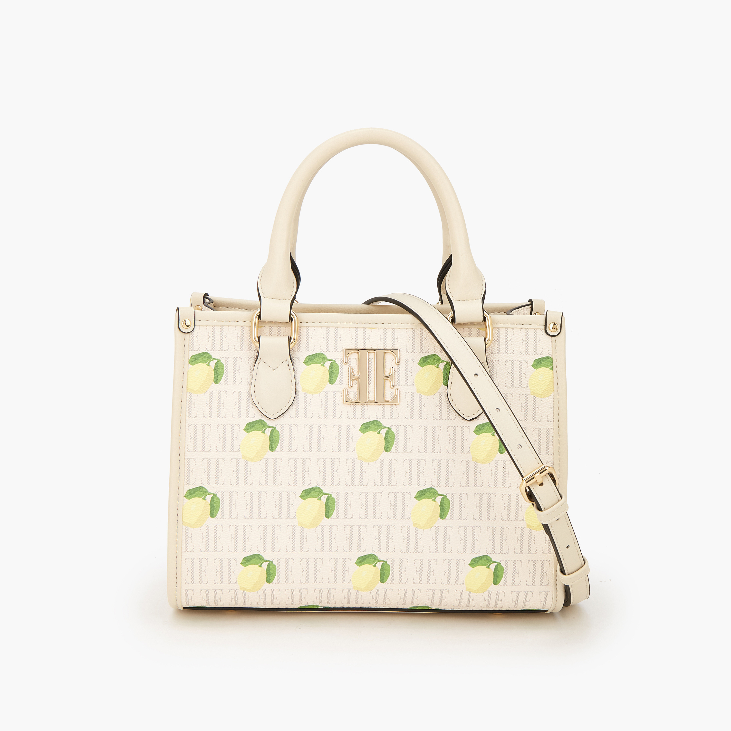 Elle Lemon Print Tote Bag with Detachable Strap-women-bagsandwallets-handbags-image-1
