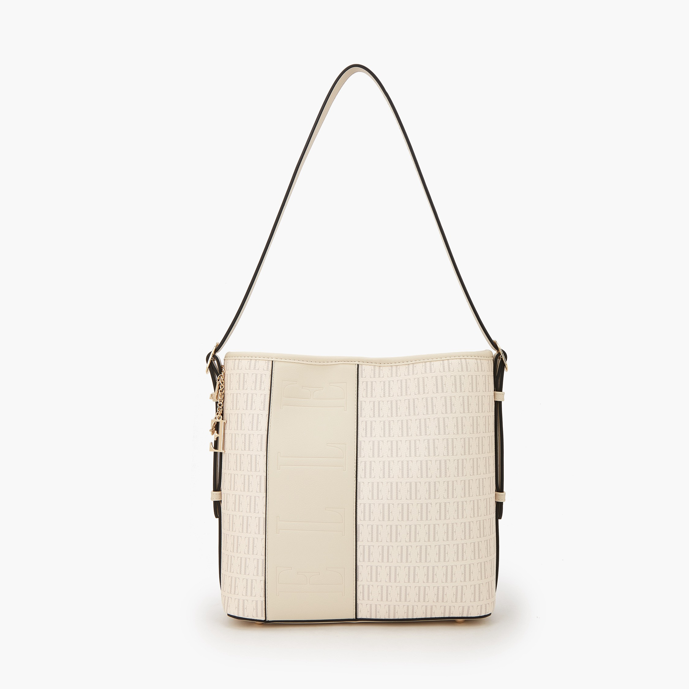 Elle Monogram Print Shoulder Bag with Pouch-women-bagsandwallets-handbags-image-3
