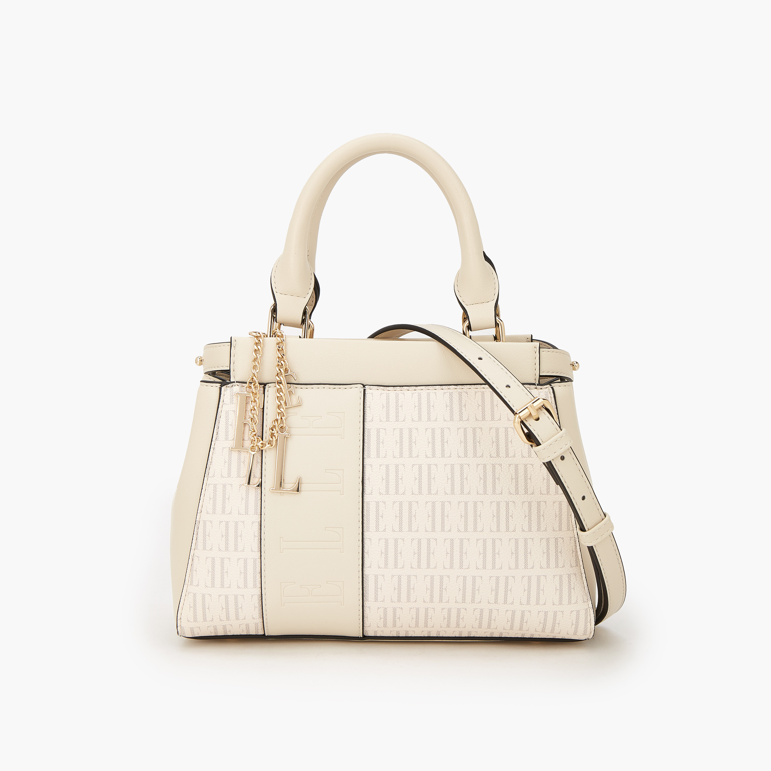 شنطة ساتشيل بطبعات مونوجرام وحزام قابل للفصل من إيل-women-bagsandwallets-handbags-image-1