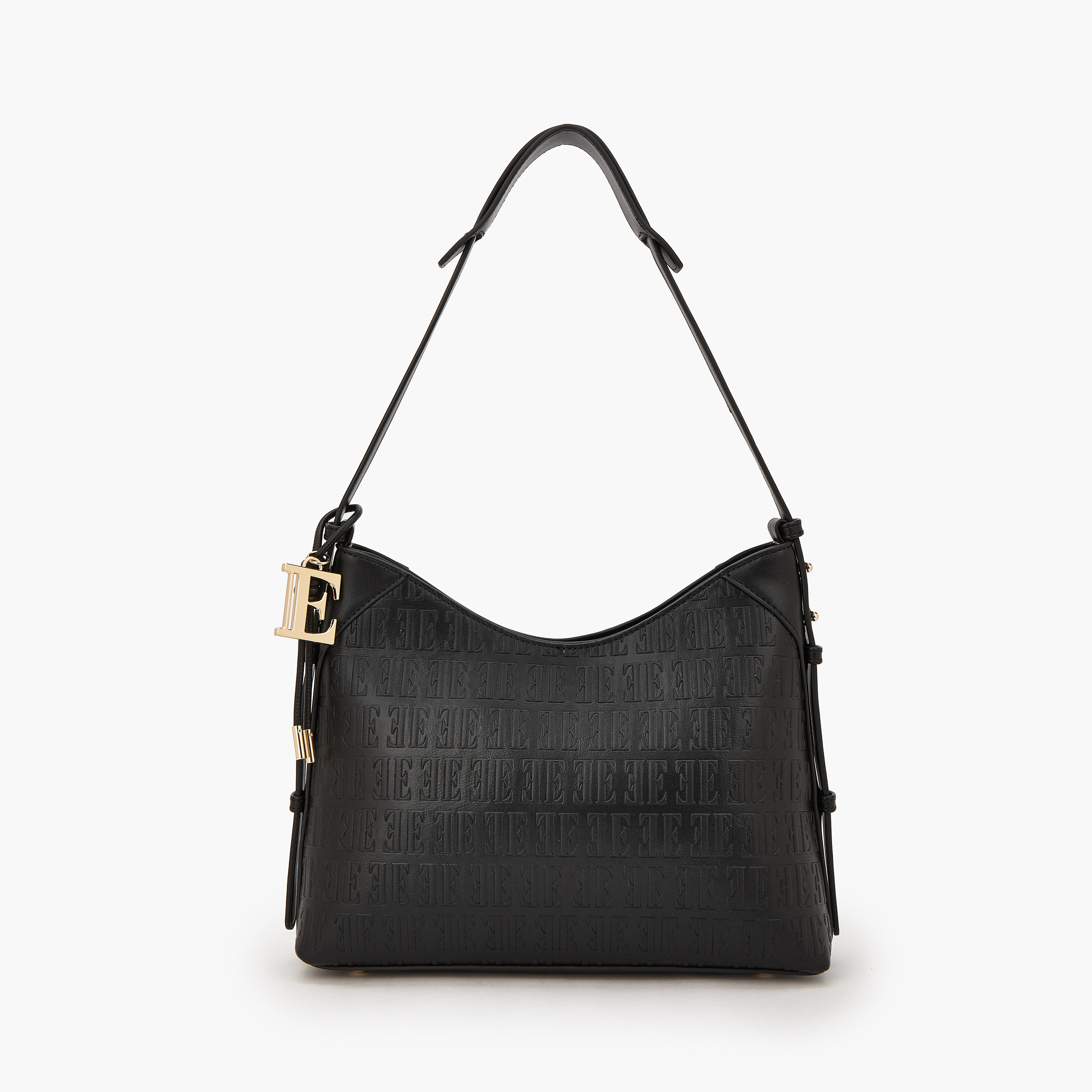 Elle Embossed Shoulder Bag with Strap Handle-women-bagsandwallets-handbags-image-1