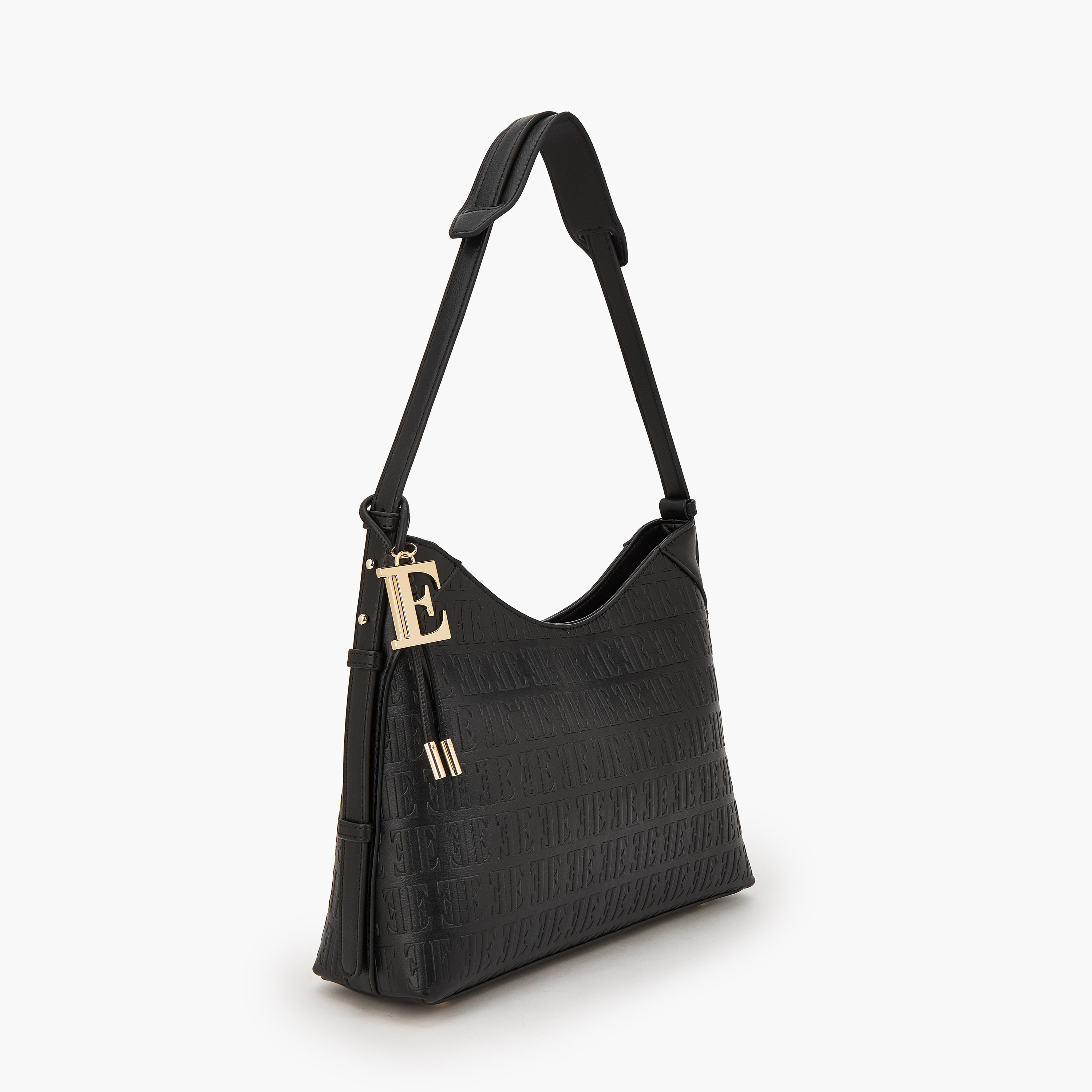 Elle Embossed Shoulder Bag with Strap Handle-women-bagsandwallets-handbags-image-2