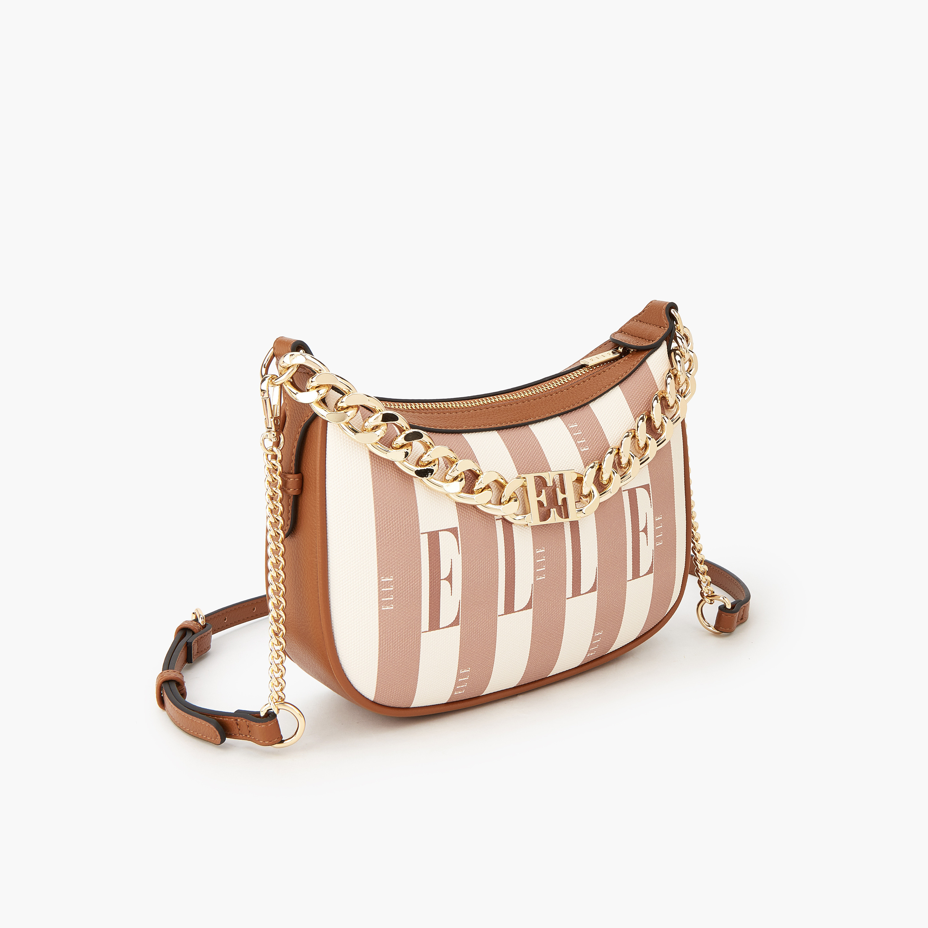 Elle Safiano Striped Crossbody Bag with Chain Accent-women-bagsandwallets-handbags-image-3