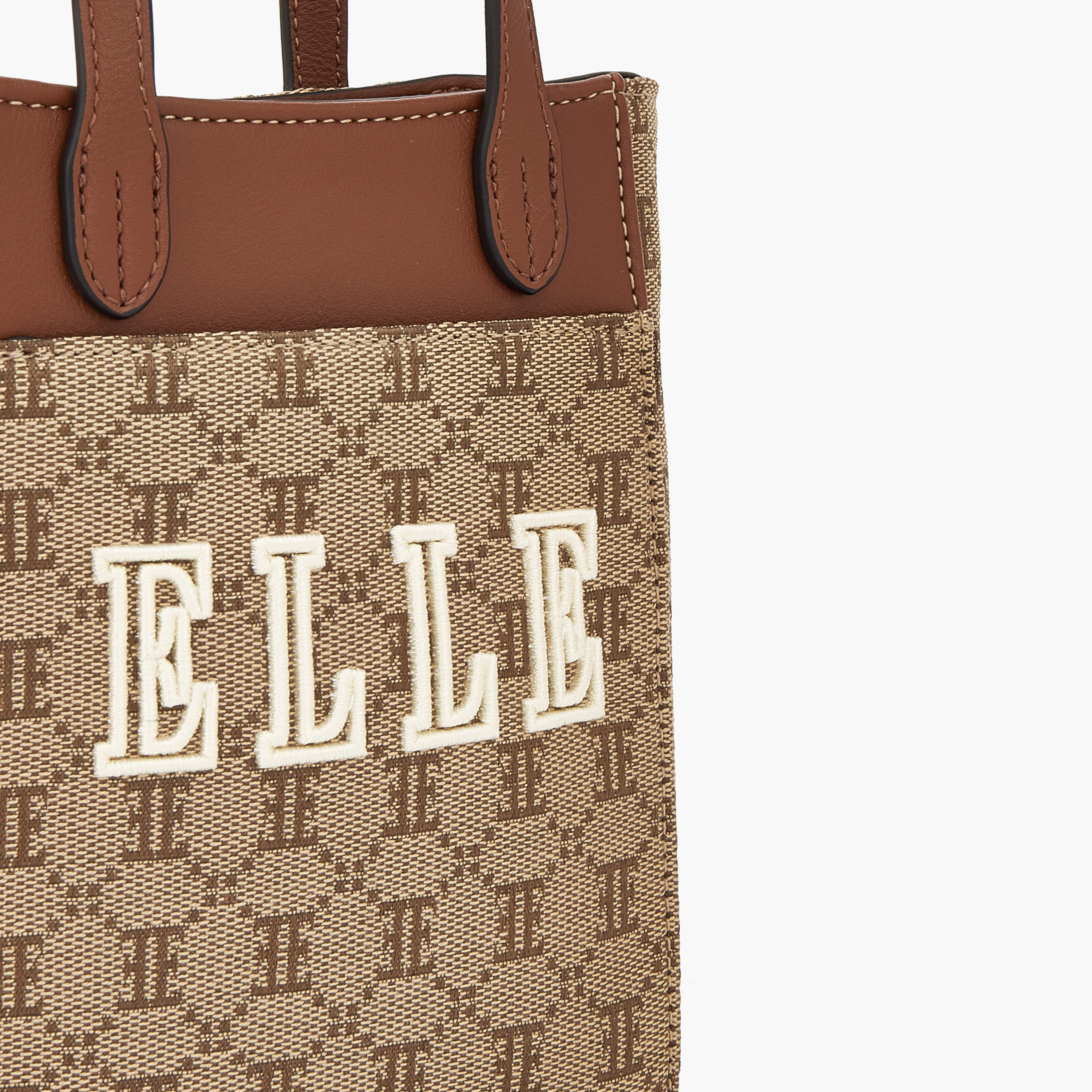 Elle Monogram Textured Crossbody Bag with Detachable Strap-women-bagsandwallets-handbags-image-4