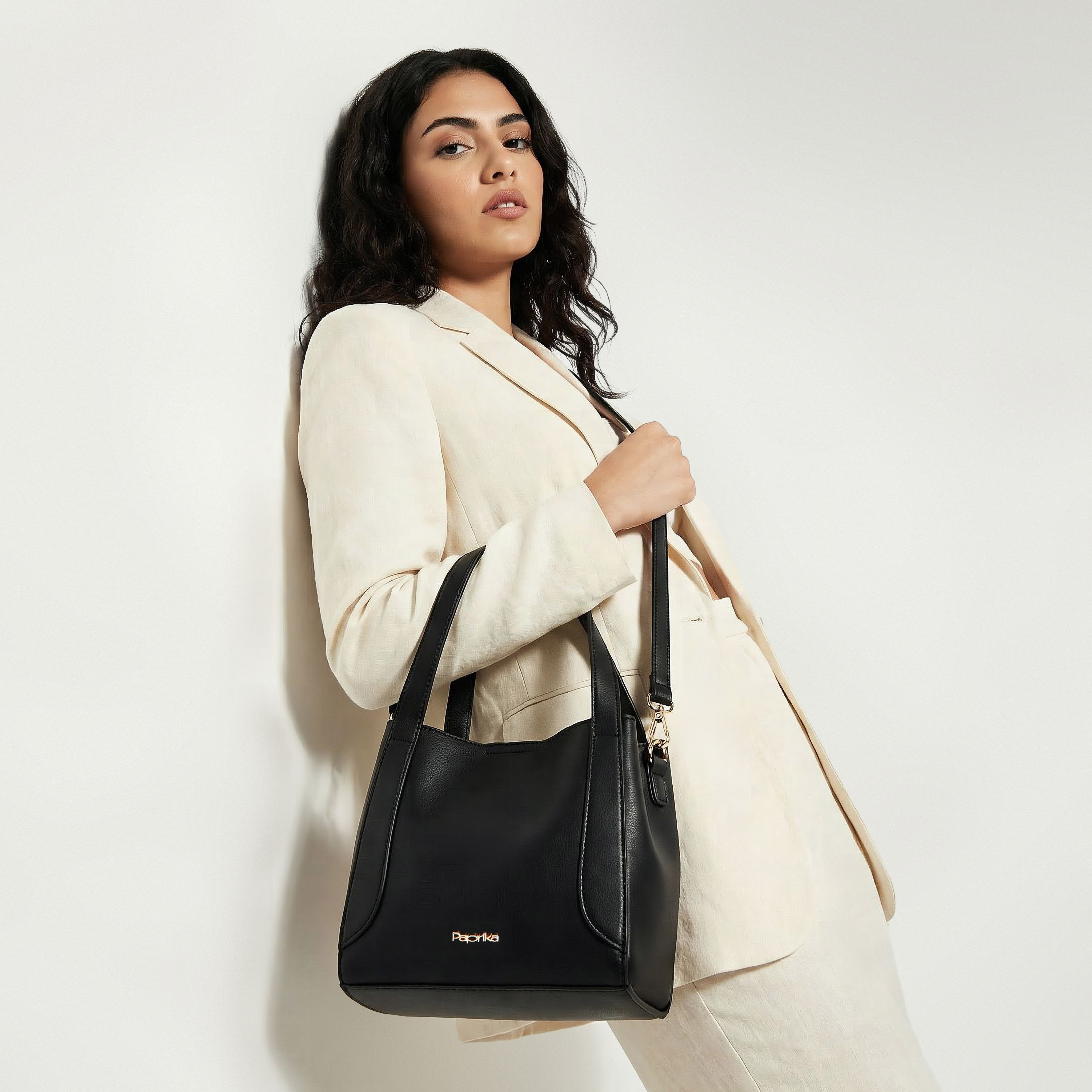 Paprika Solid Tote Bag with Detachable Strap-women-bagsandwallets-handbags-image-2