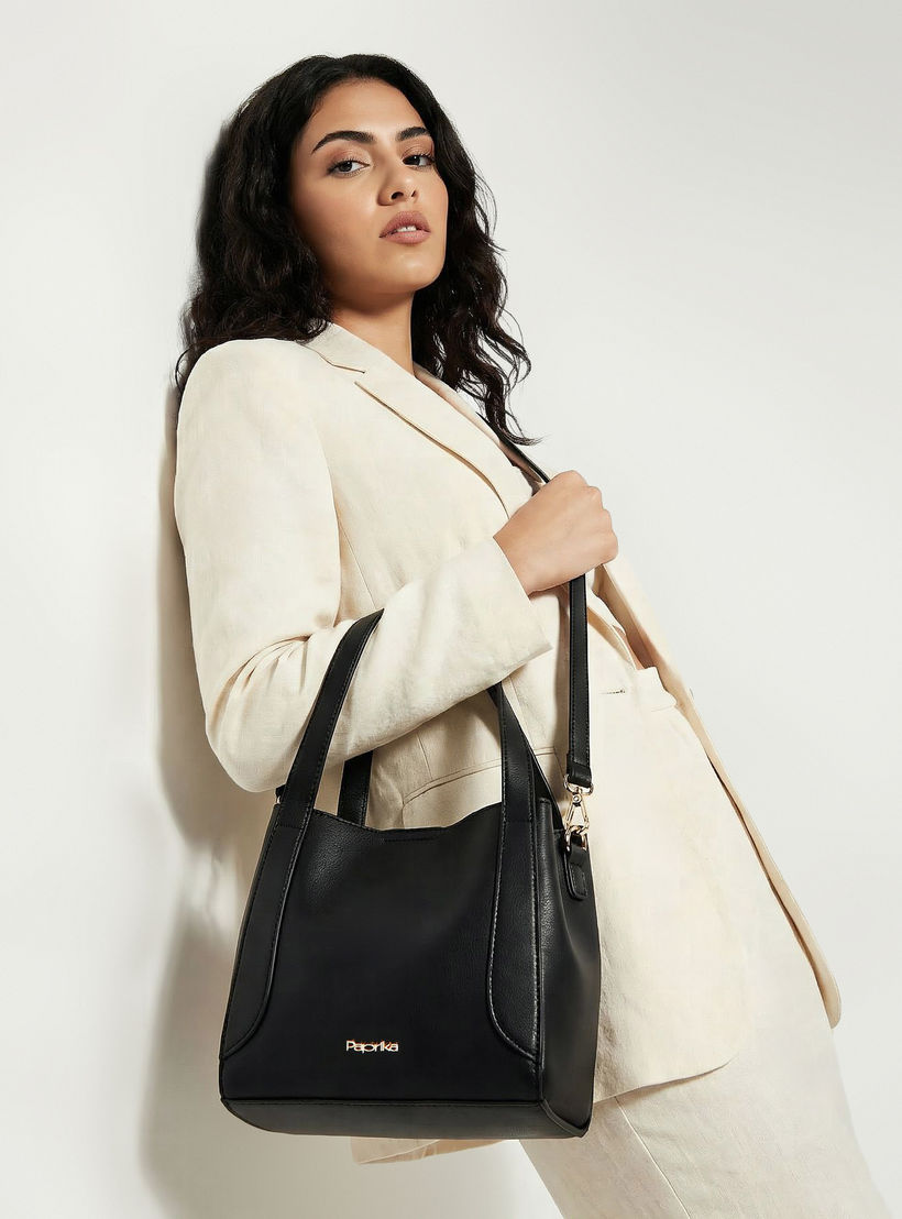Paprika Solid Tote Bag with Detachable Strap-women-bagsandwallets-handbags-image-2