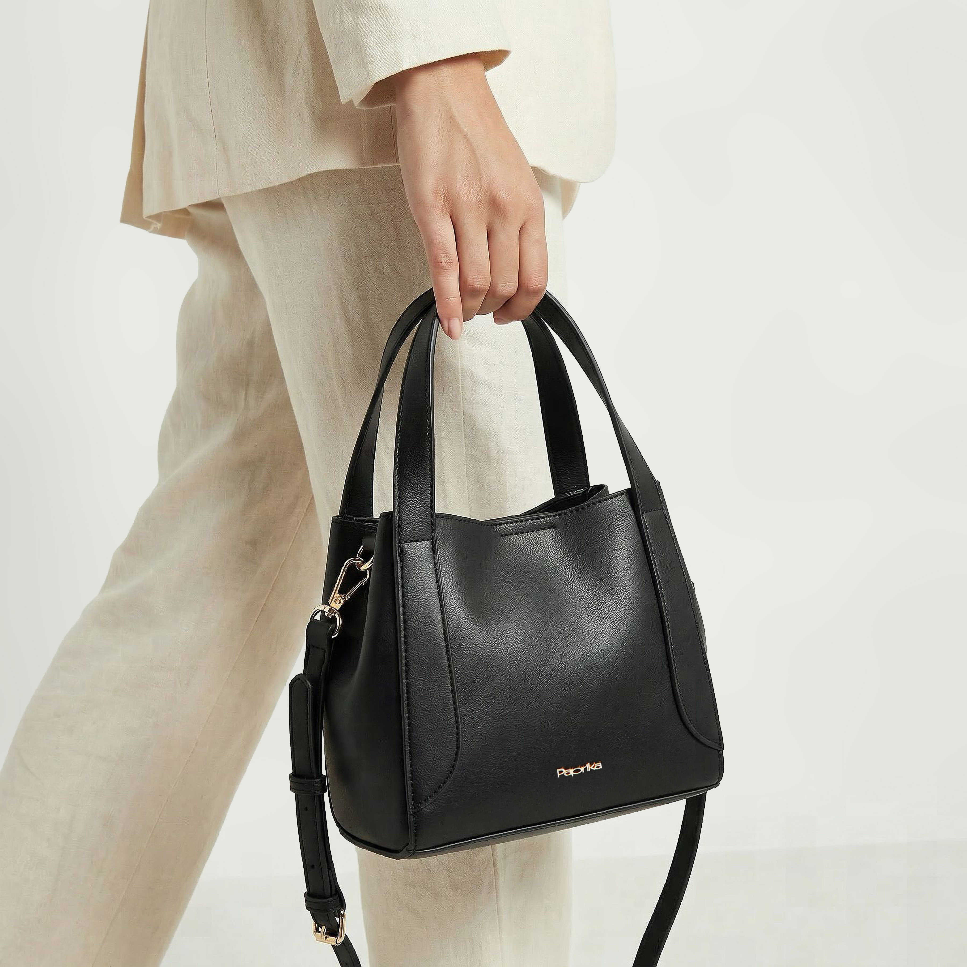 Paprika Solid Tote Bag with Detachable Strap-women-bagsandwallets-handbags-image-8