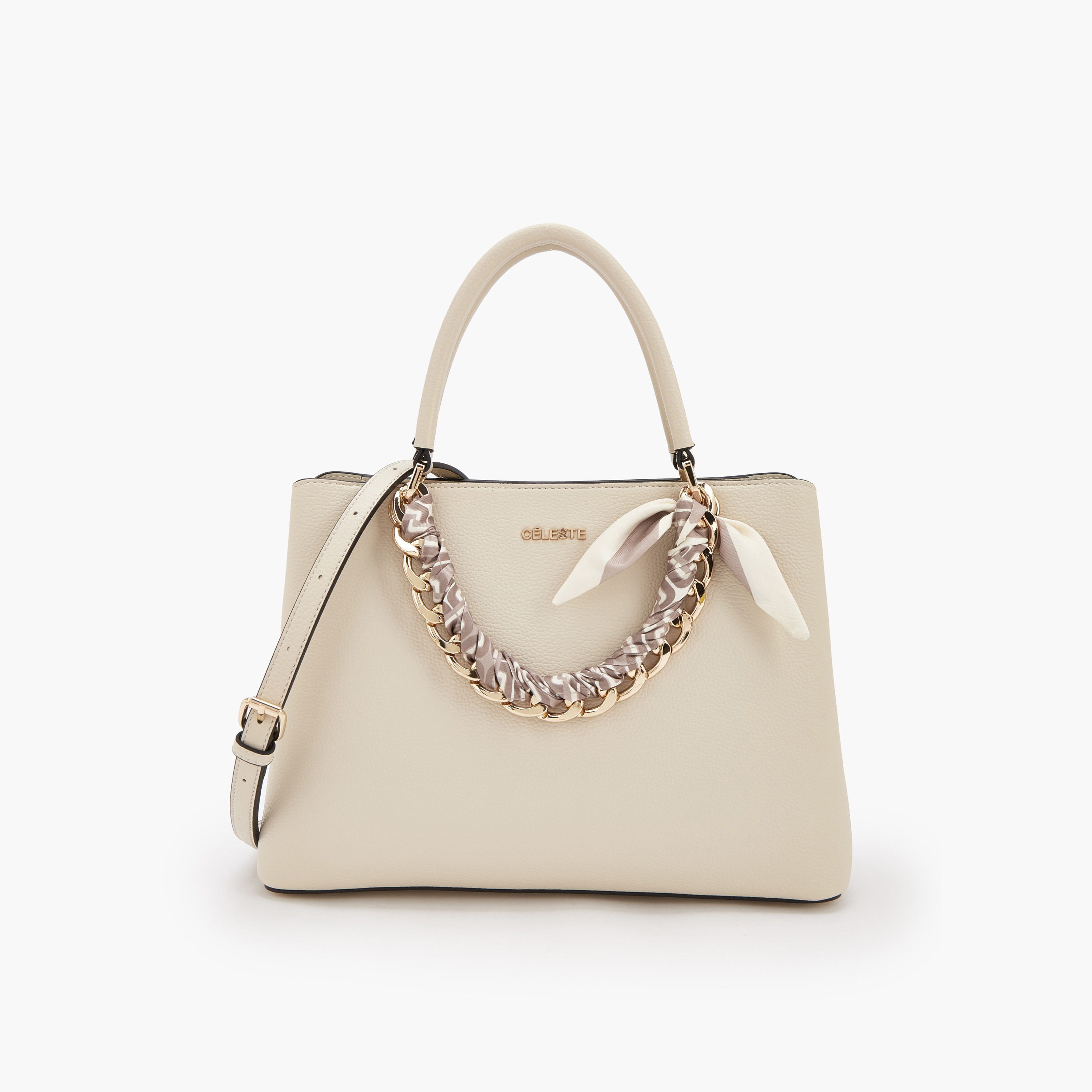 Celeste Chain Accent Tote Bag with Detachable Strap-women-bagsandwallets-handbags-image-1