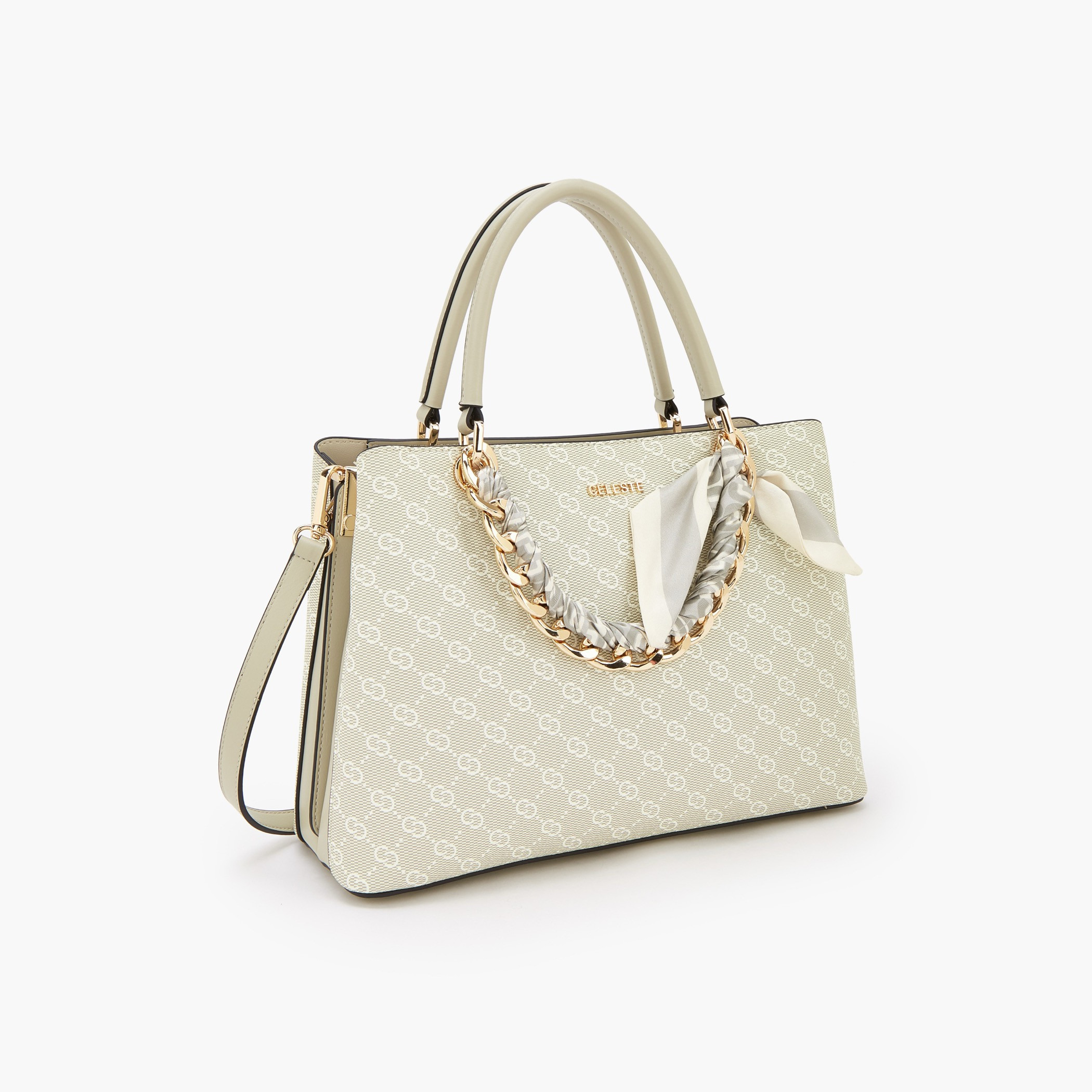 شنطة توتي بطبعات مونوجرام وحزام قابل للفصل من سيليست-women-bagsandwallets-handbags-image-3