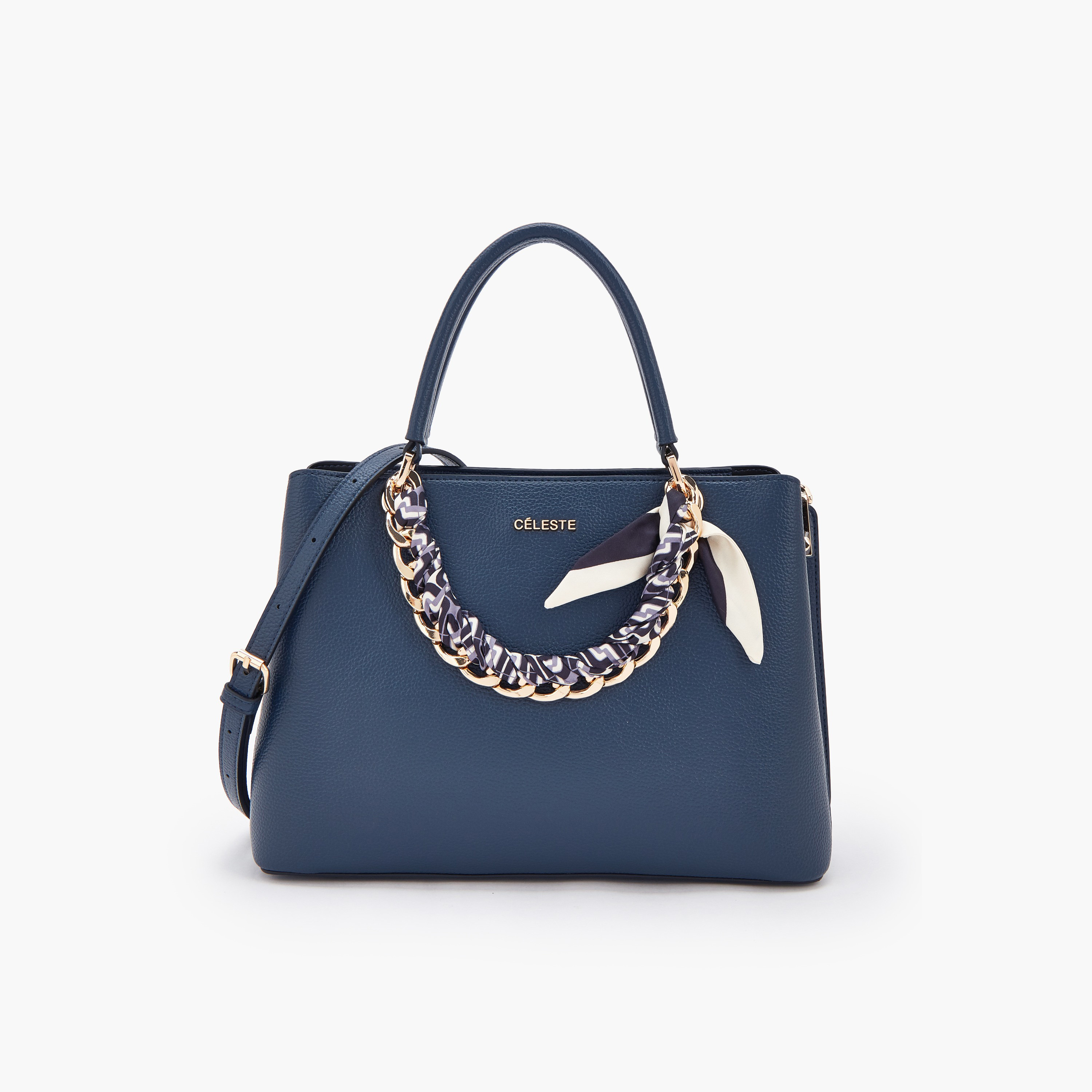 Celeste Chain Accent Tote Bag with Detachable Strap-women-bagsandwallets-handbags-image-1