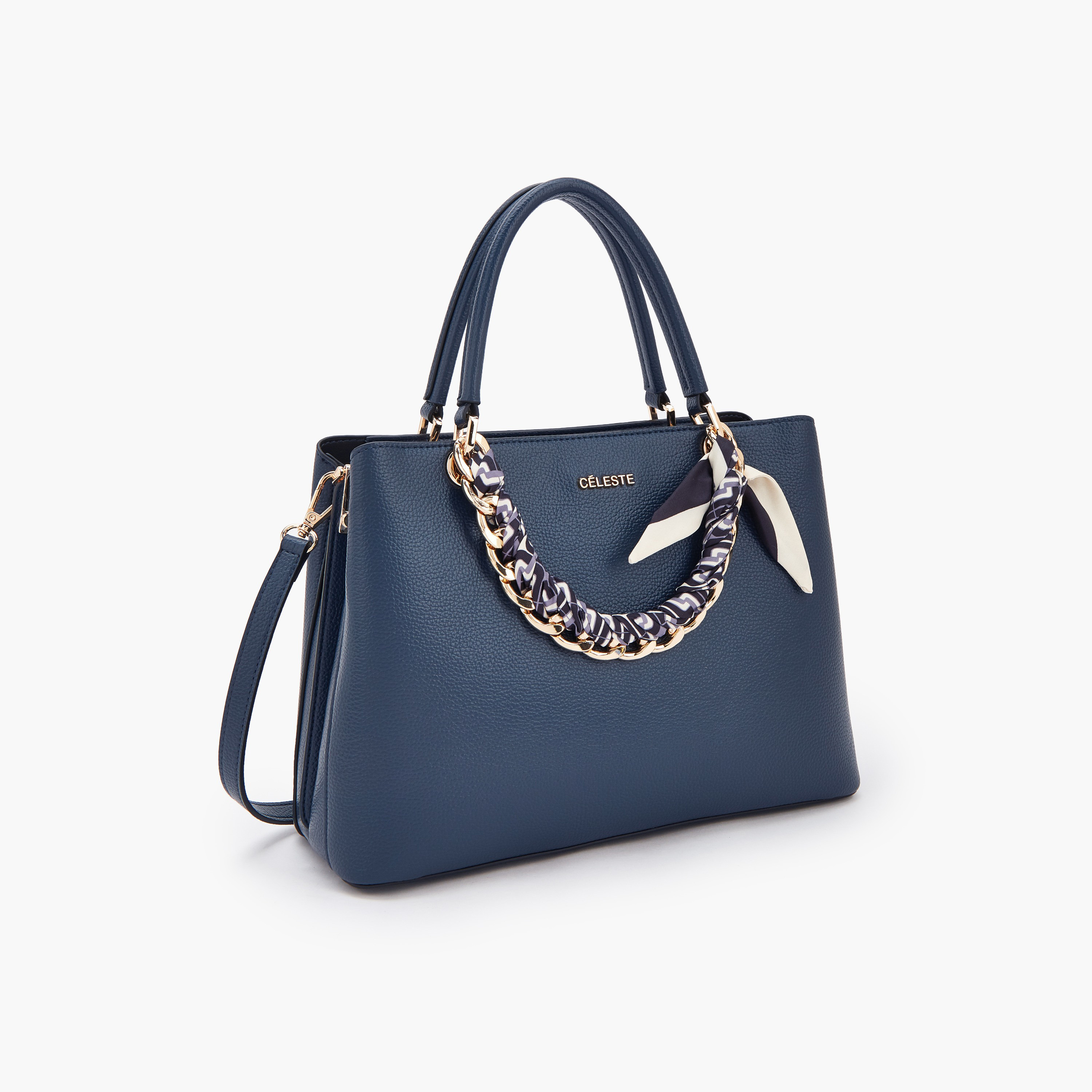 Celeste Chain Accent Tote Bag with Detachable Strap-women-bagsandwallets-handbags-image-3