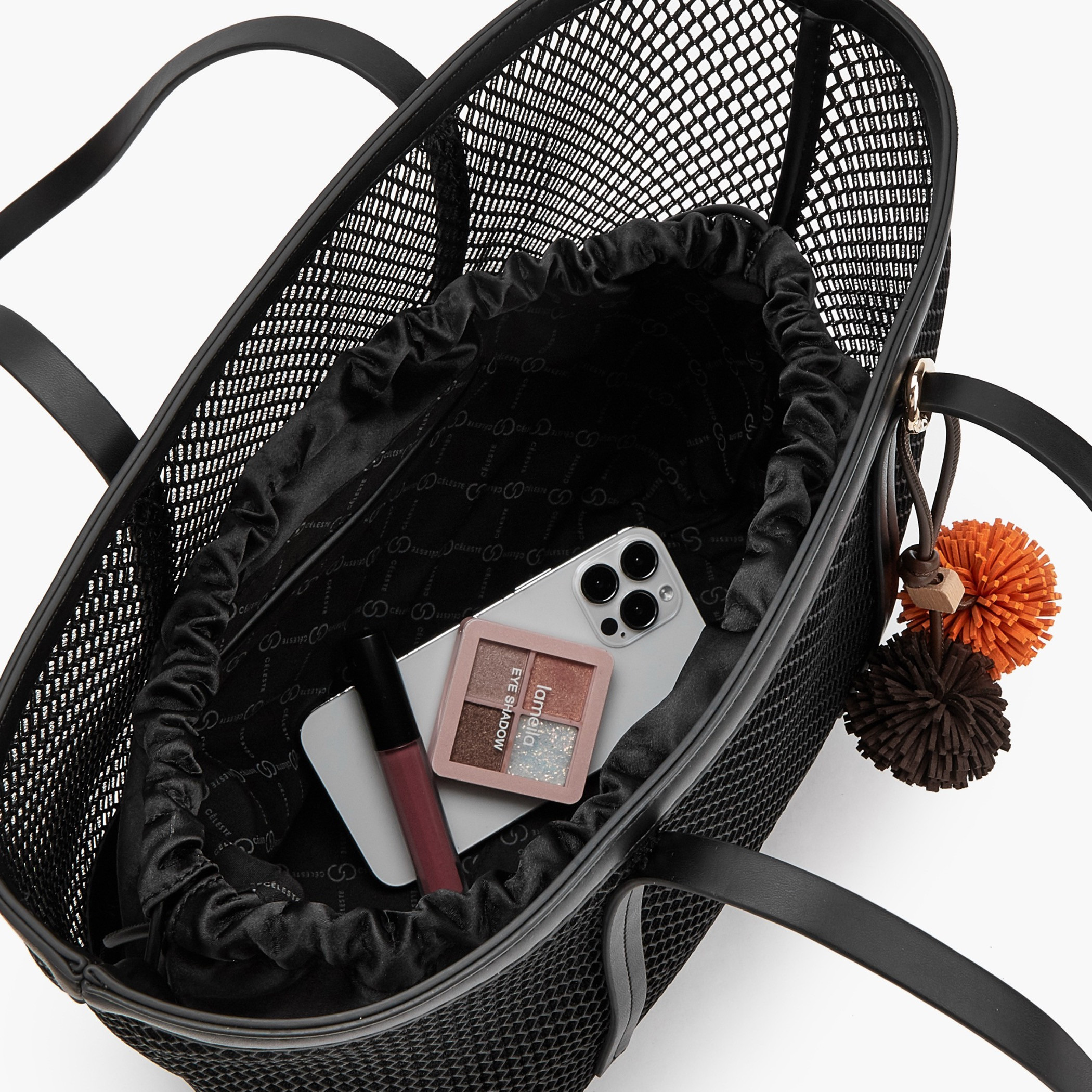 شنطة شوبر بارزة الملمس مع شنطة صغيرة بحزام إغلاق من سيليست-women-bagsandwallets-handbags-image-2
