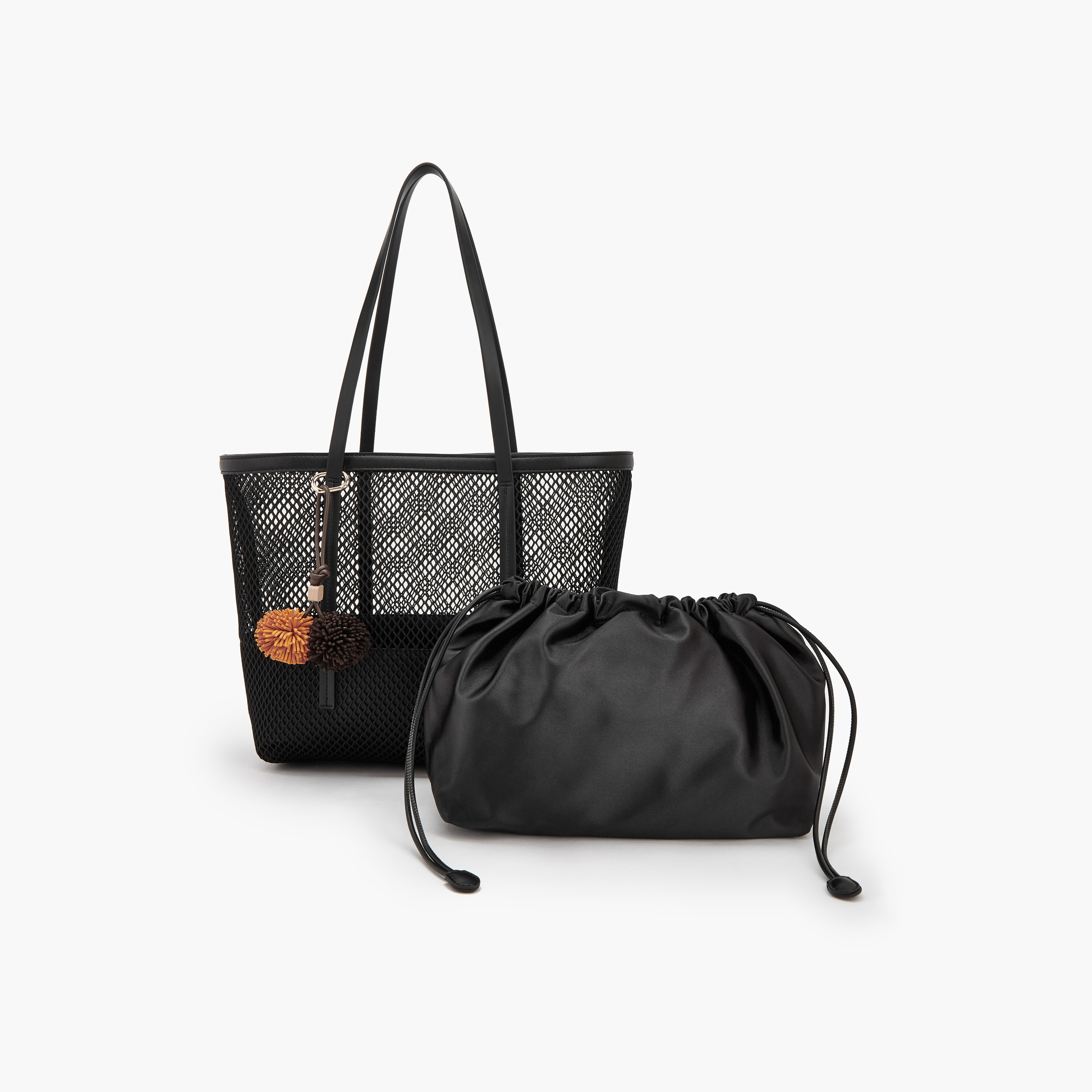 شنطة شوبر بارزة الملمس مع شنطة صغيرة بحزام إغلاق من سيليست-women-bagsandwallets-handbags-image-6