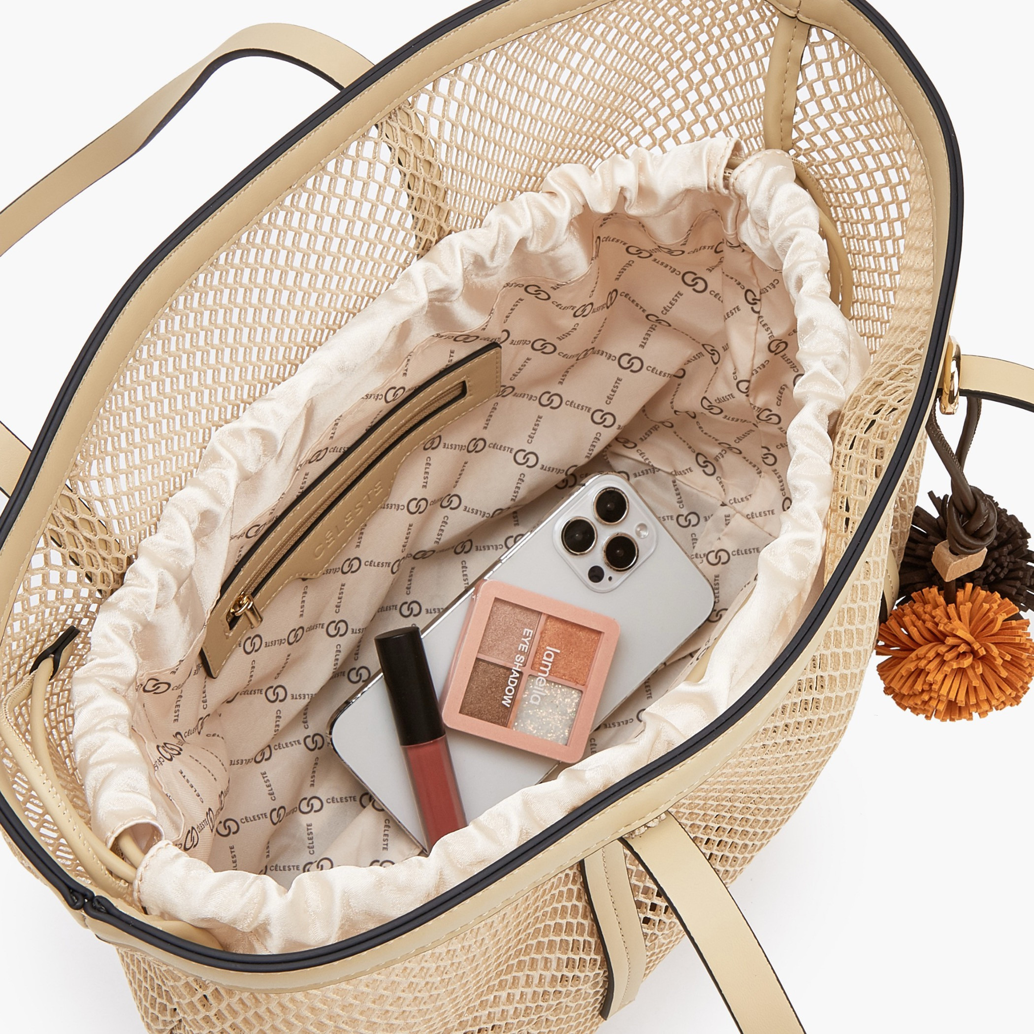شنطة شوبر بارزة الملمس مع شنطة صغيرة بحزام إغلاق من سيليست-women-bagsandwallets-handbags-image-2