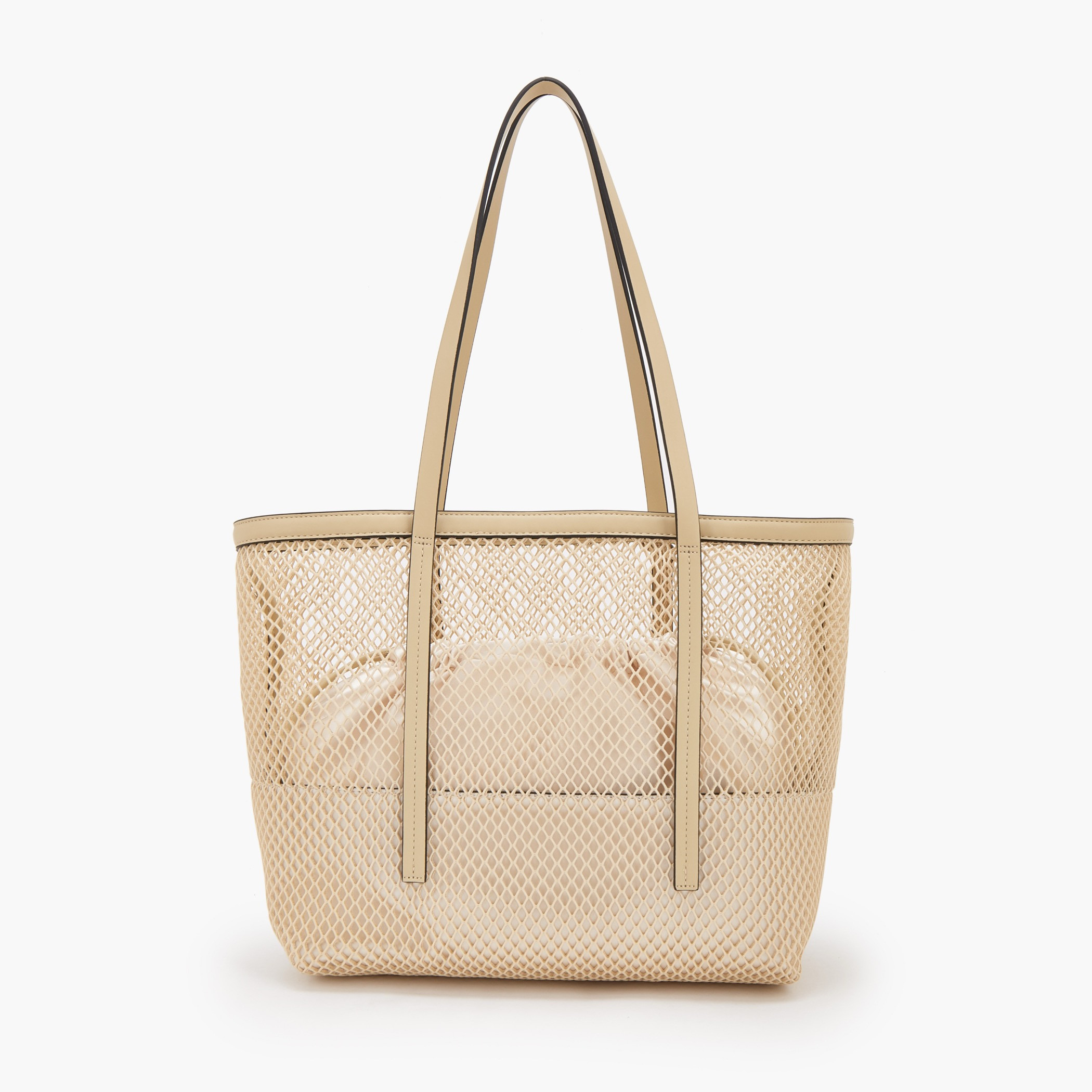 شنطة شوبر بارزة الملمس مع شنطة صغيرة بحزام إغلاق من سيليست-women-bagsandwallets-handbags-image-5