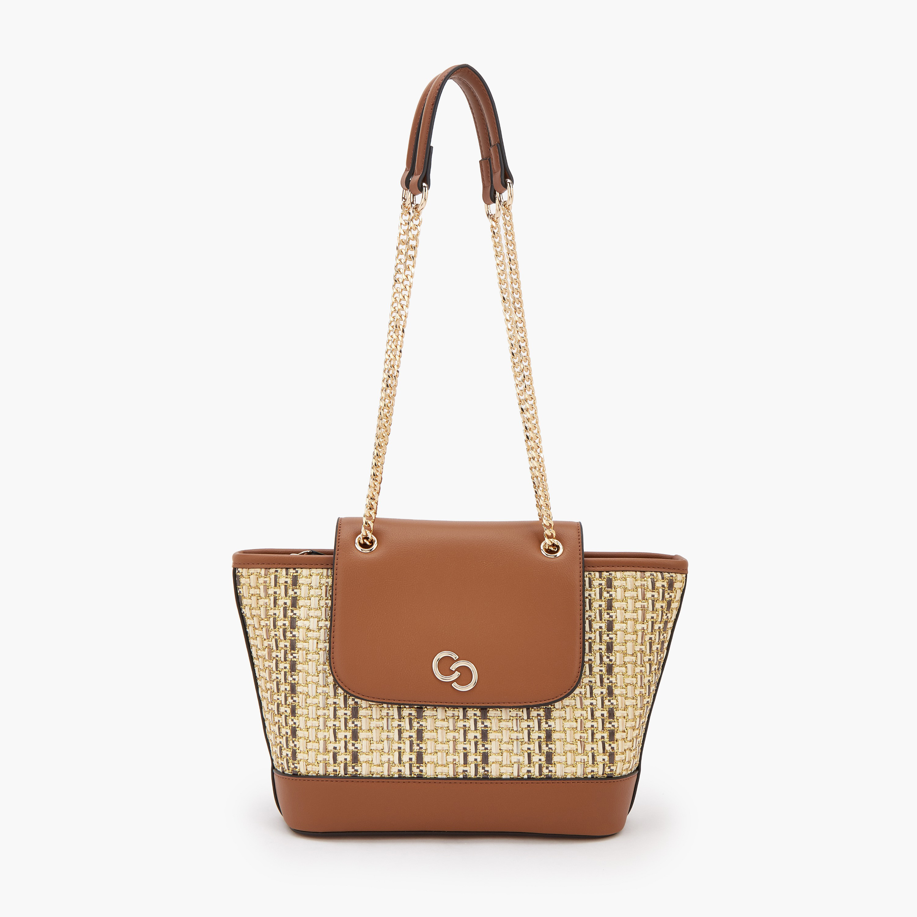 شنطة توتي بارزة الملمس بمقبض سلسلة من سيليست-women-bagsandwallets-handbags-image-1