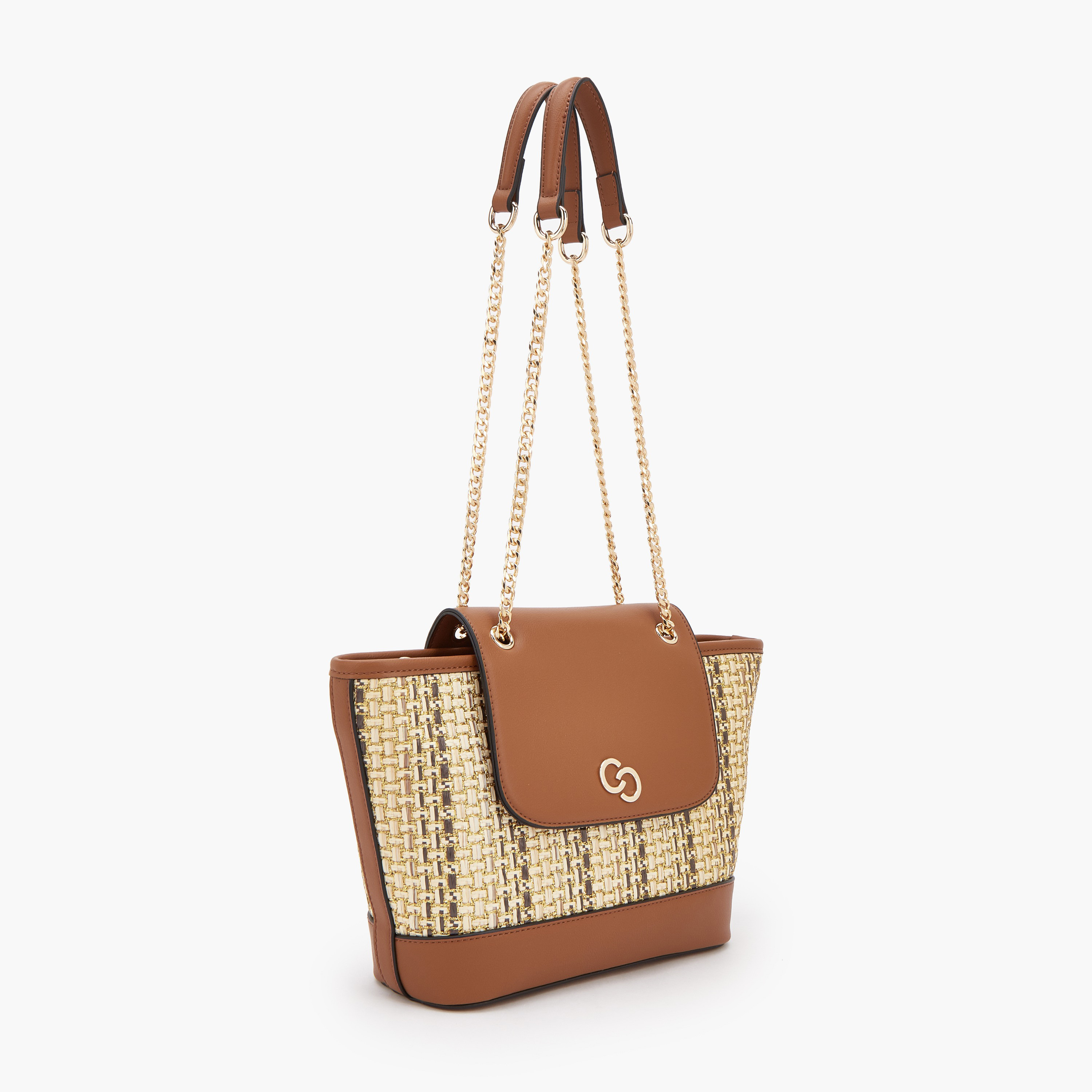 شنطة توتي بارزة الملمس بمقبض سلسلة من سيليست-women-bagsandwallets-handbags-image-2