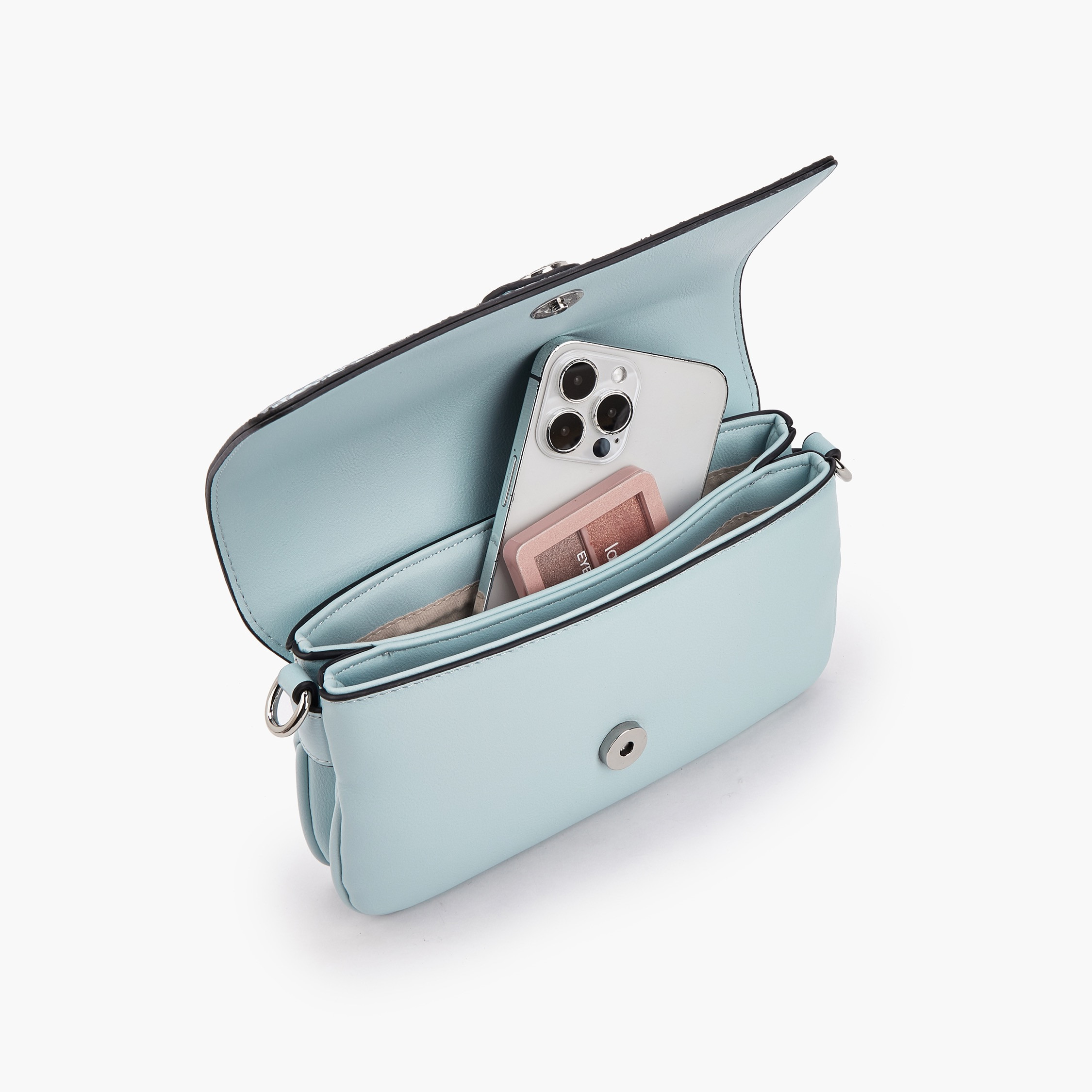شنطة كروس بطبعات مونوجرام مع حزام سلسلة قابل للفصل من سيليست-women-bagsandwallets-handbags-image-7