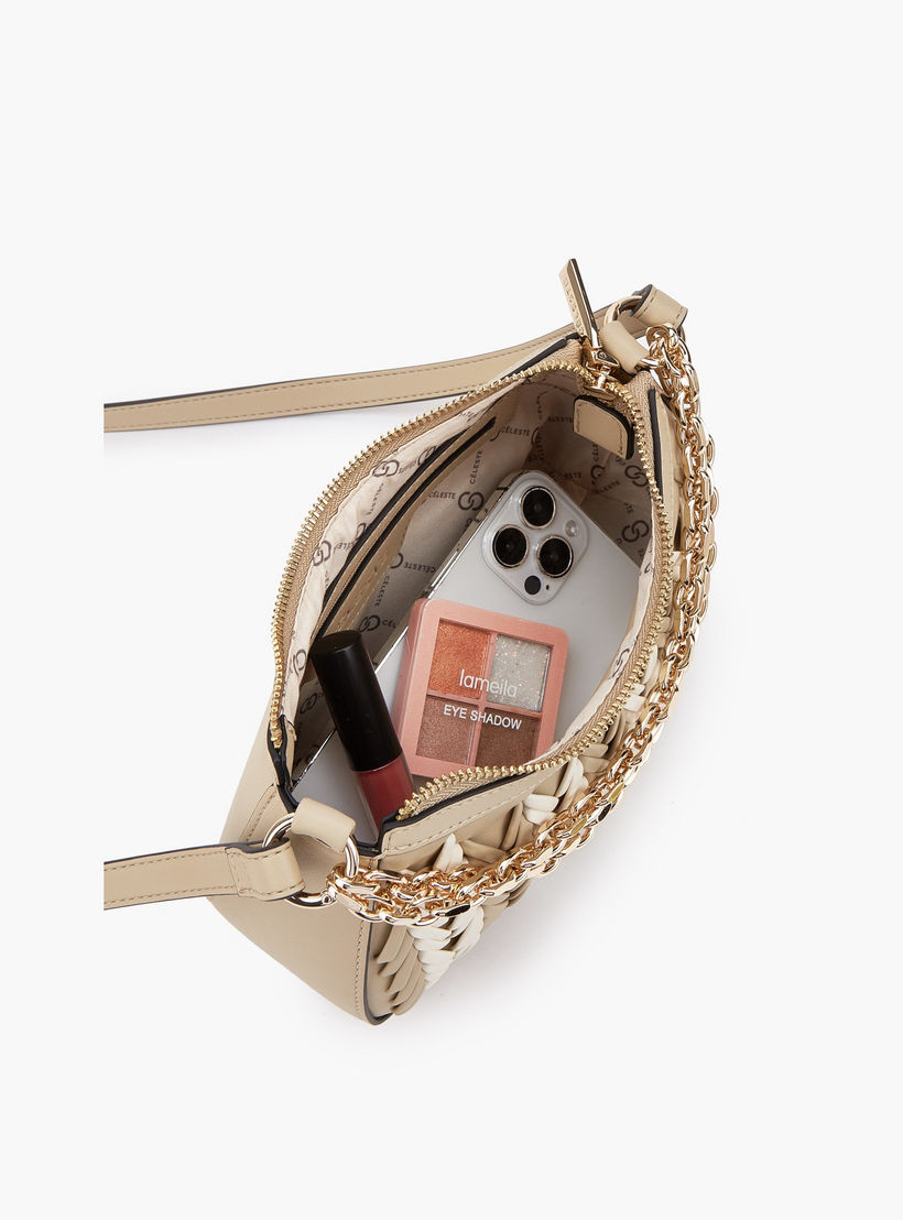 شنطة كروس بودي بتفاصيل مجدولة وسحّاب إغلاق من سيليست-women-bagsandwallets-handbags-image-6
