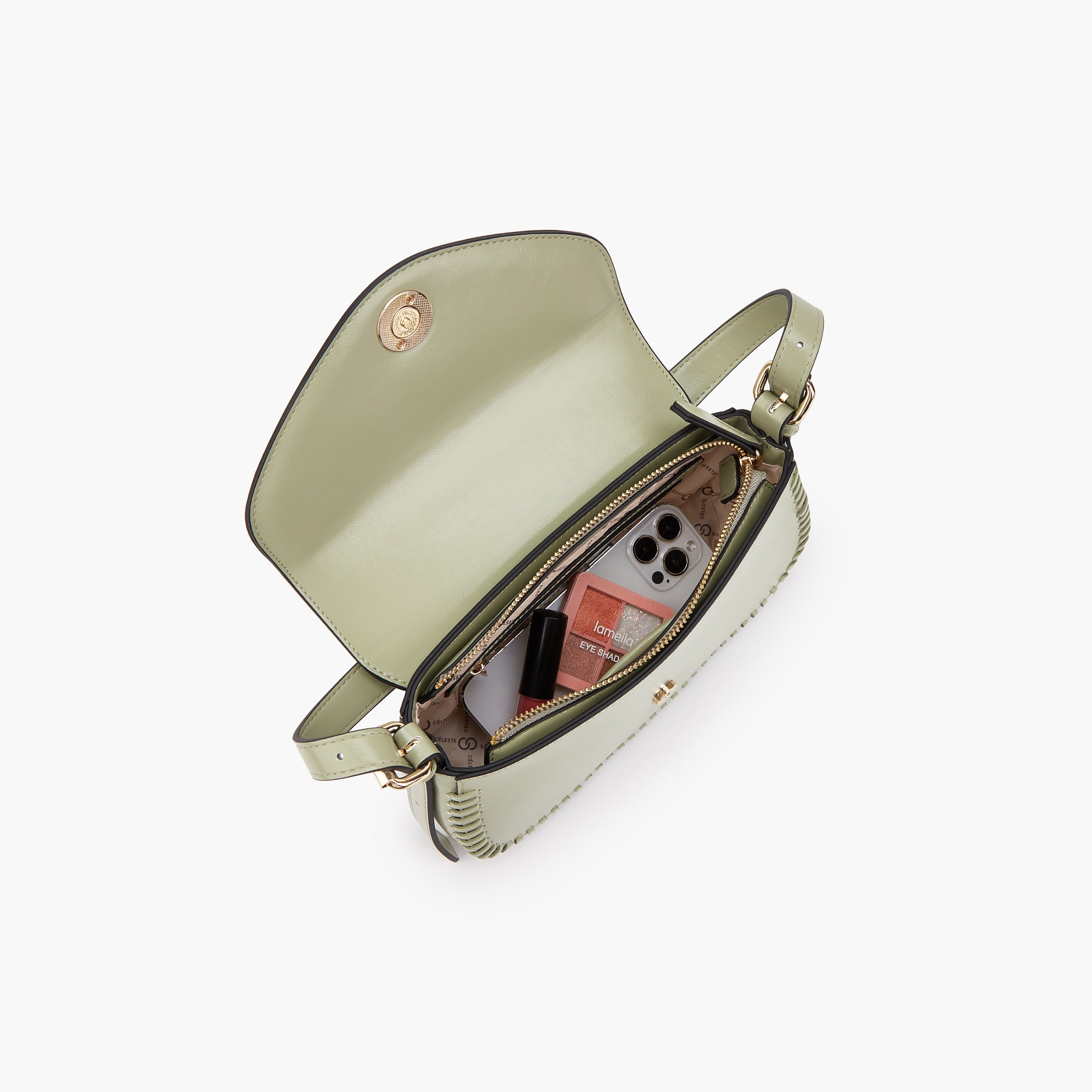 Celeste Stitch Detail Shoulder Bag with Button Closure-women-bagsandwallets-handbags-image-7