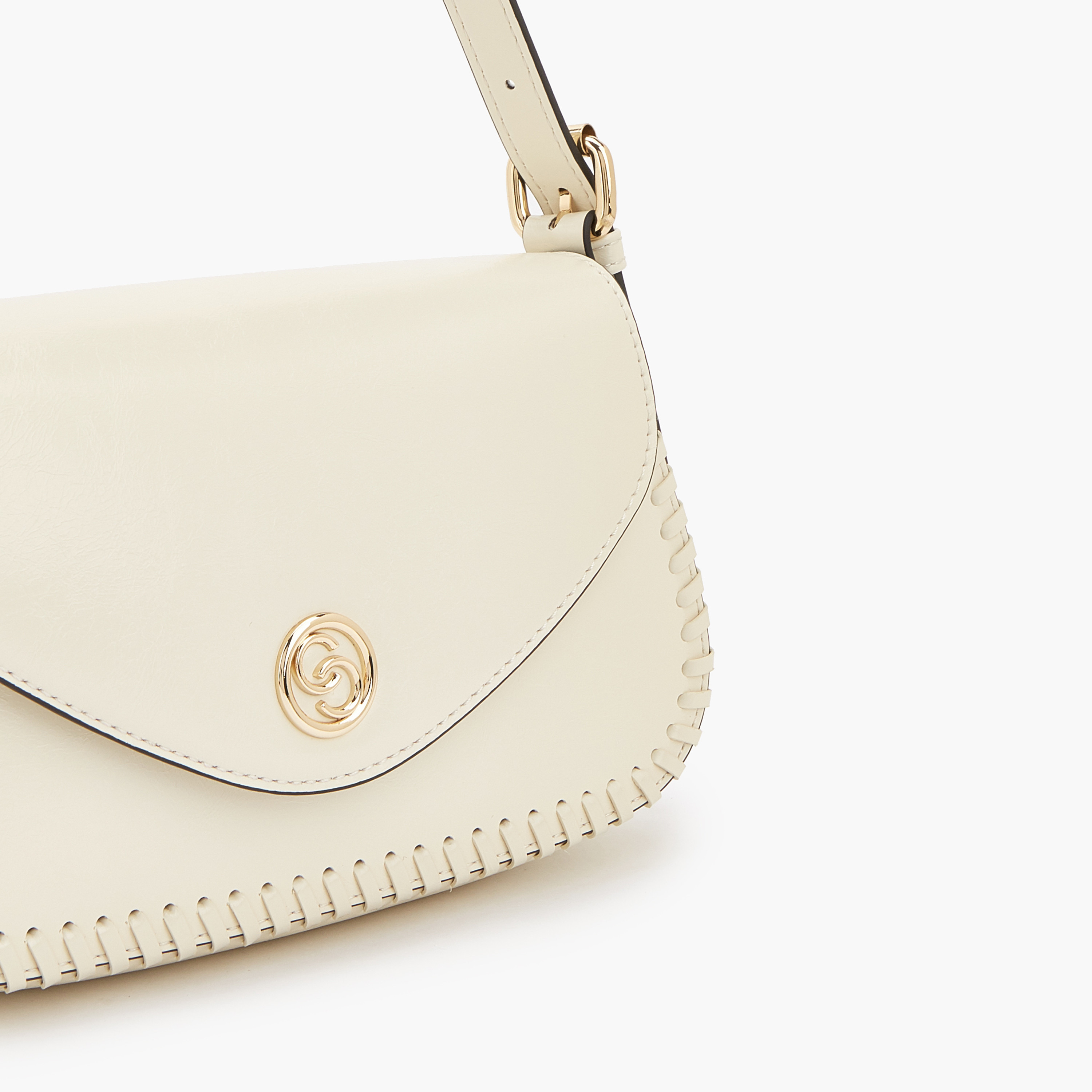 شنطة كتف بزر إغلاق وتفاصيل مغرزة من سيليست-women-bagsandwallets-handbags-image-3