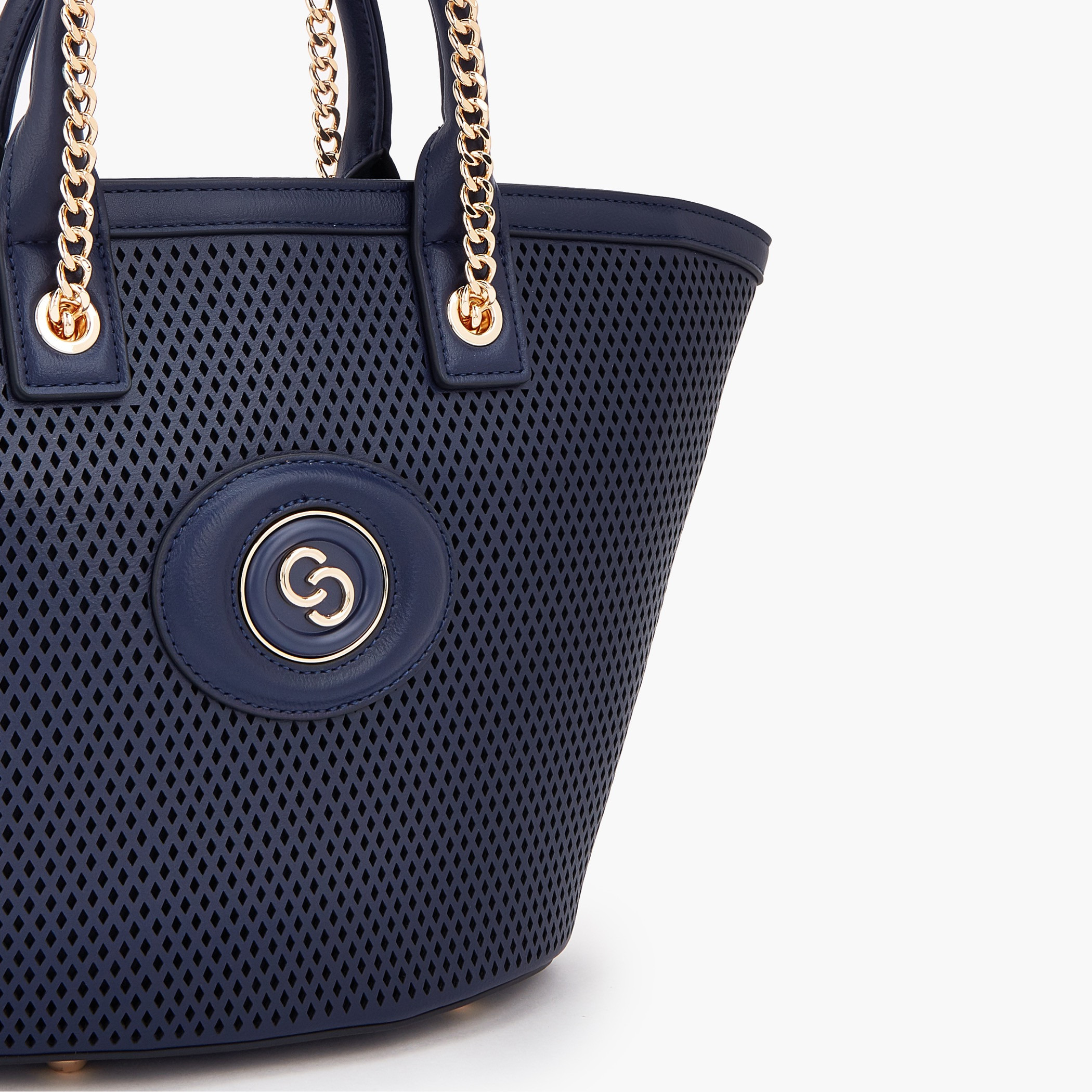 Celeste Textured Tote Bag with Chain Strap-women-bagsandwallets-handbags-image-3