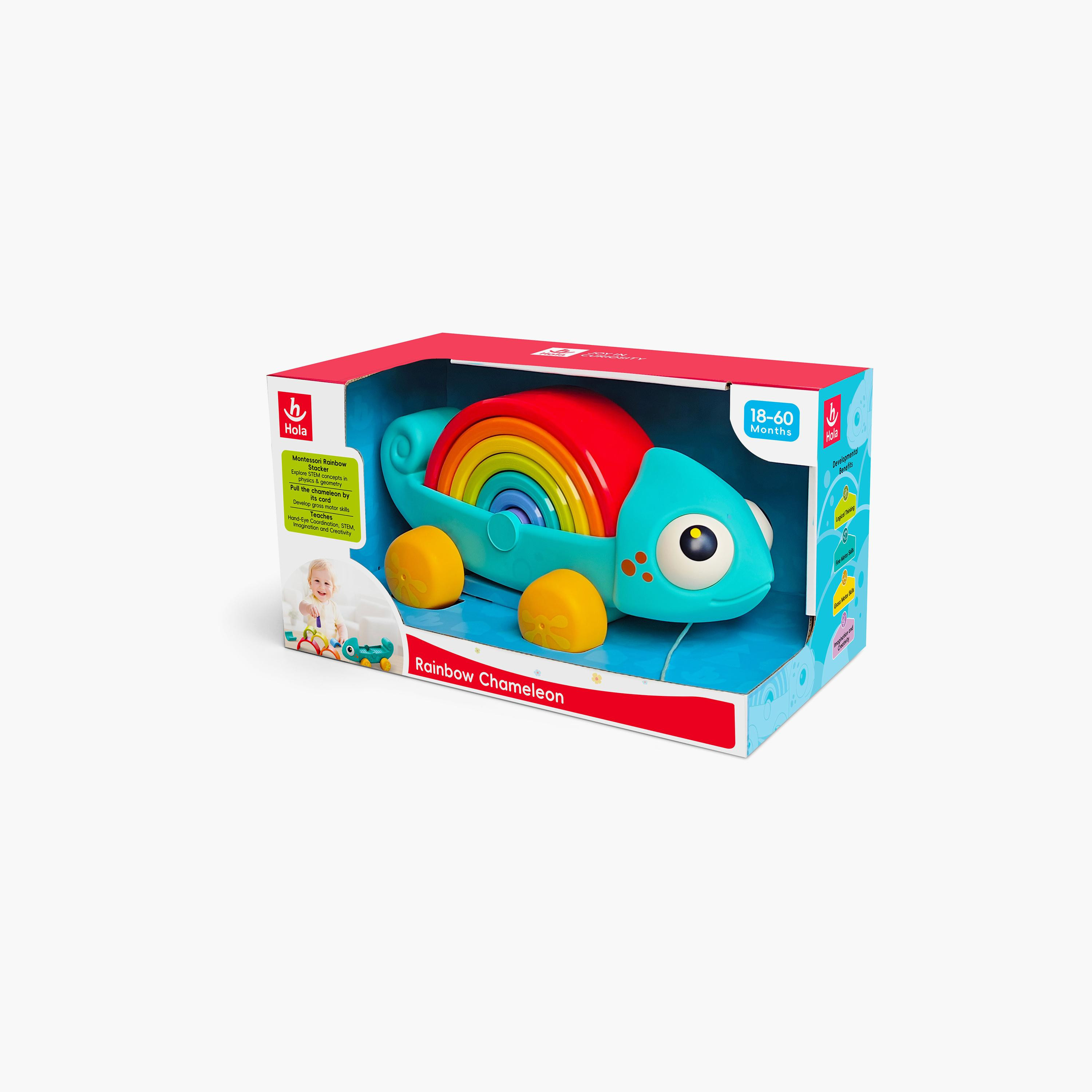 Hola Rainbow Chameleon Pull & Pull Toy-toys-babyandtoddlertoys-pushandpulltoys-image-12