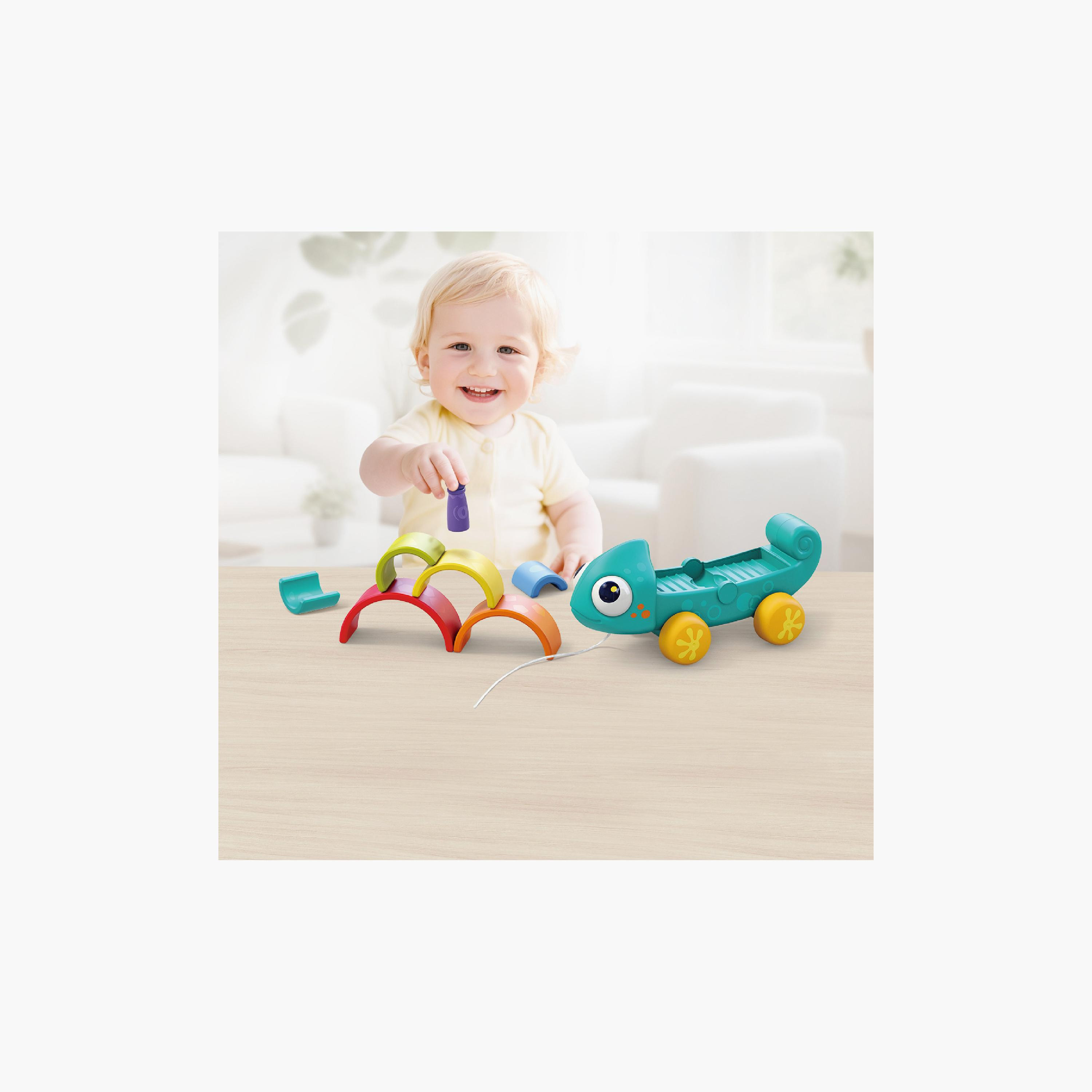 Hola Rainbow Chameleon Pull & Pull Toy-toys-babyandtoddlertoys-pushandpulltoys-image-5