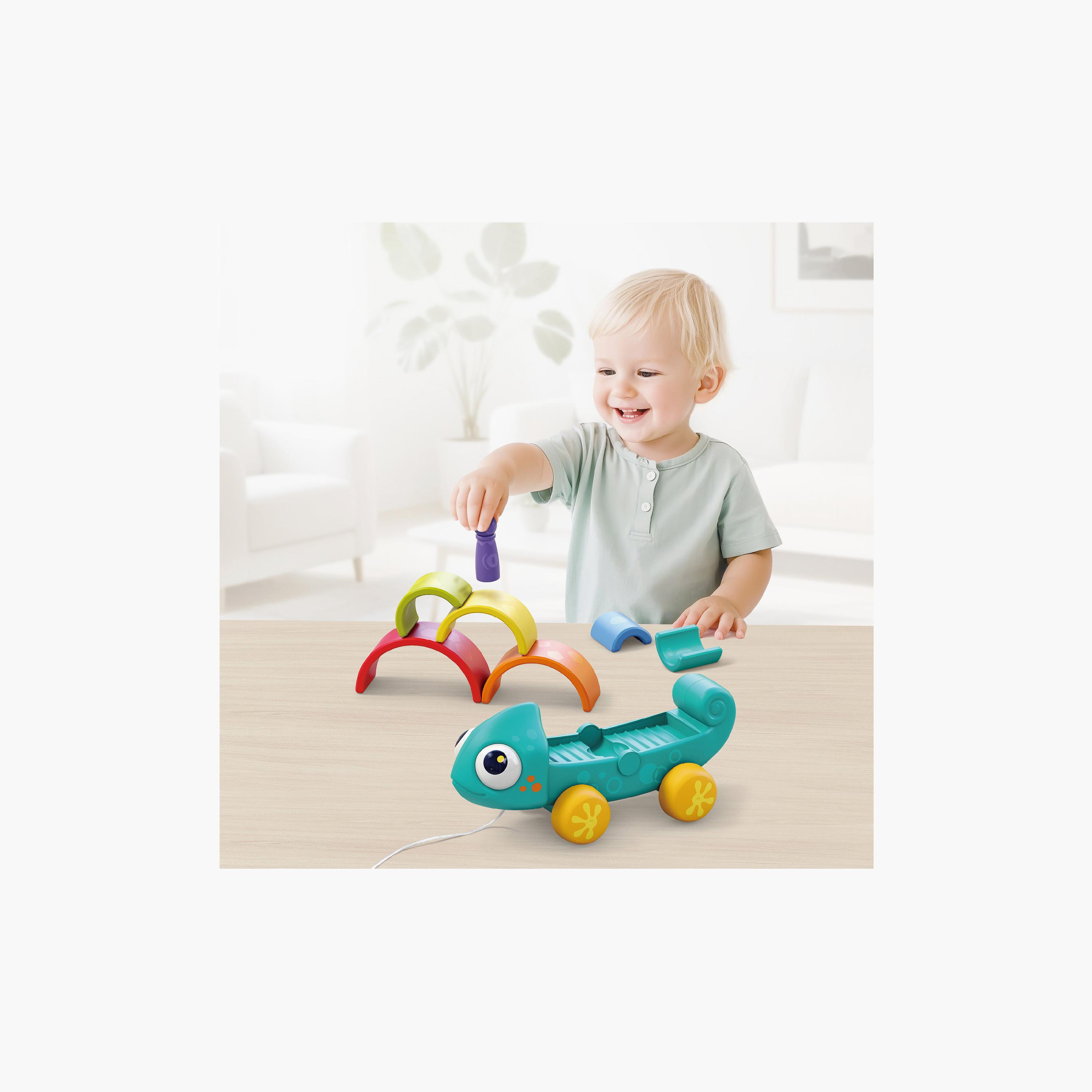 Hola Rainbow Chameleon Pull & Pull Toy-toys-babyandtoddlertoys-pushandpulltoys-image-6