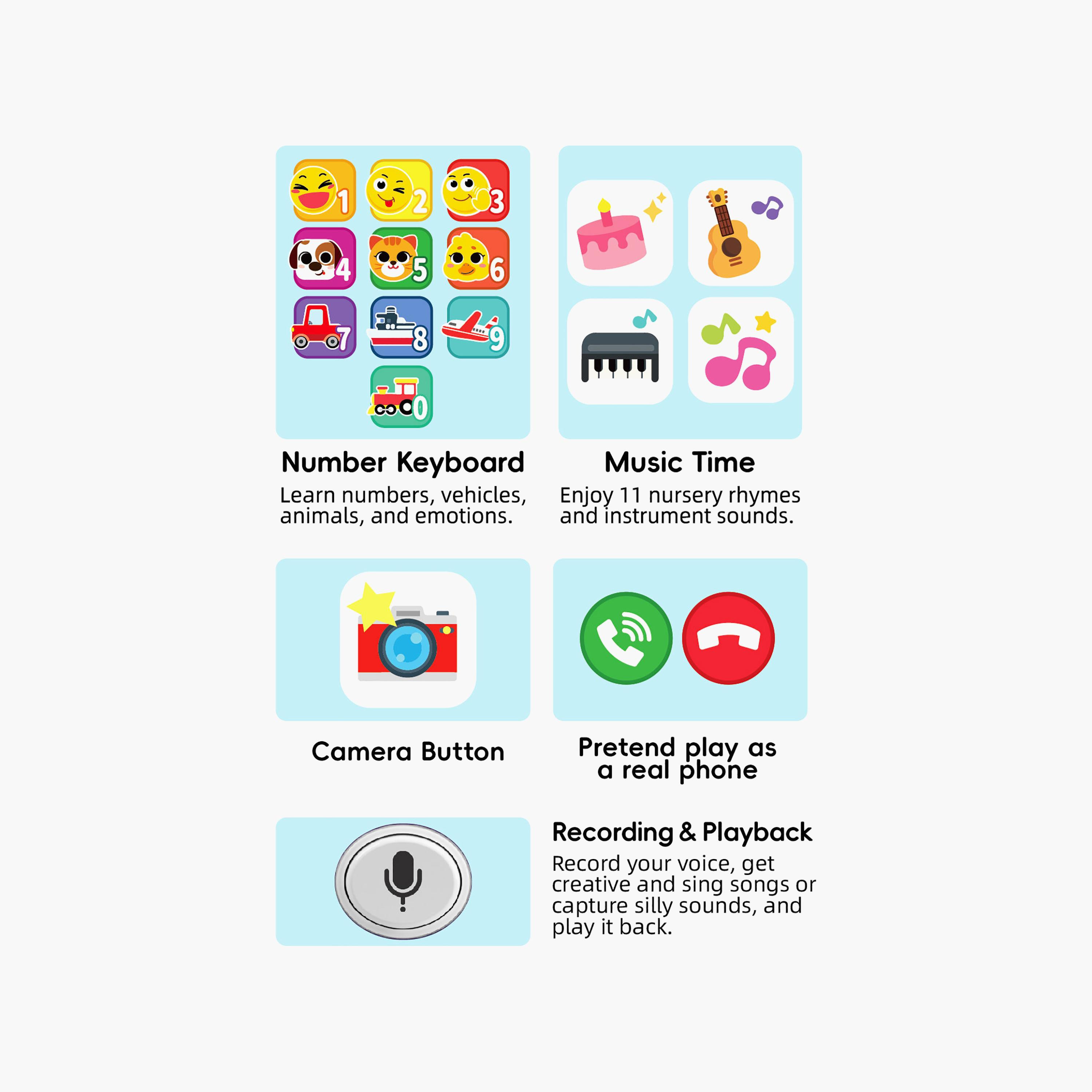 Hola Record & Learn Baby Phone - Voice Recording, Lights & Sounds-toys-educational-musicaltoys-image-4