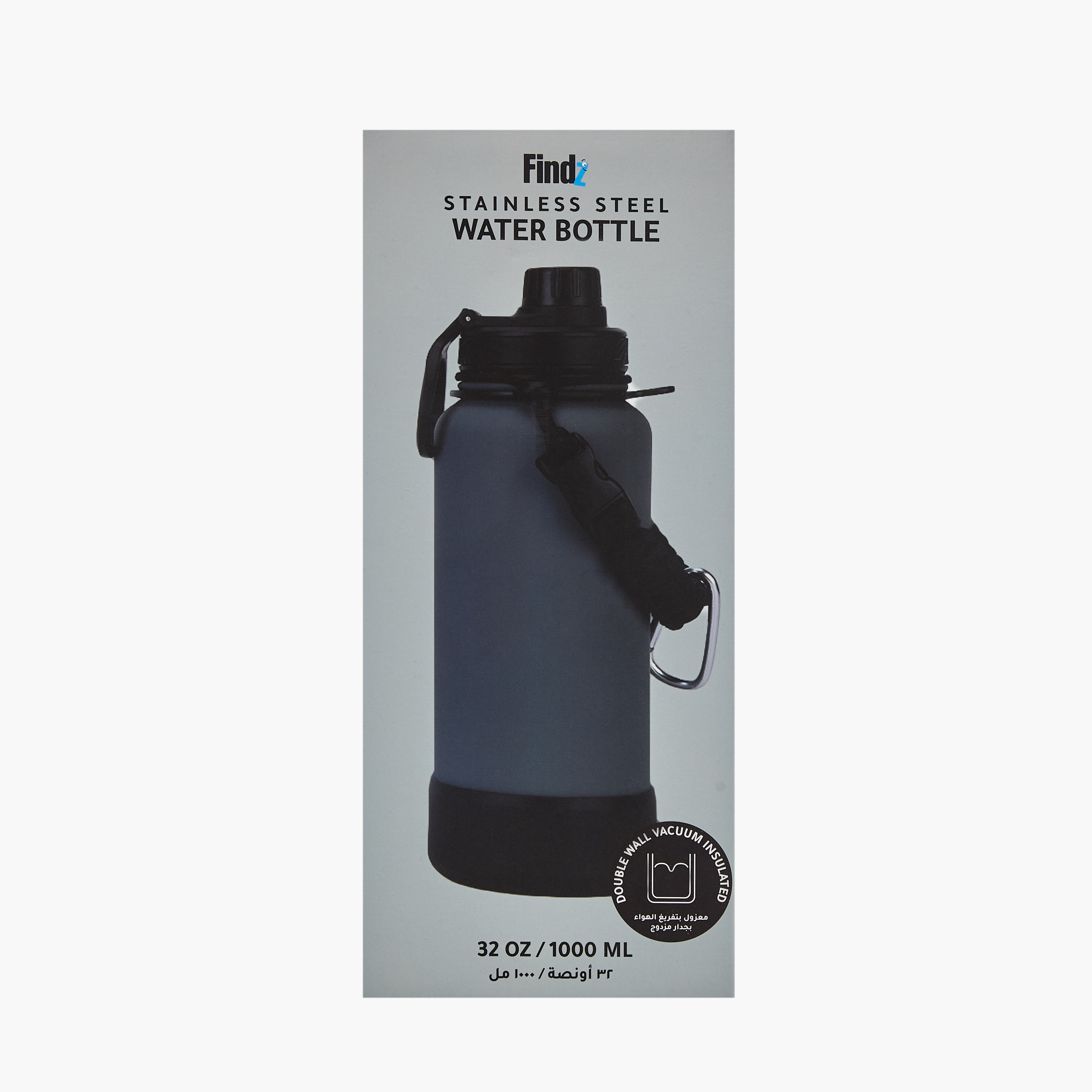 قارورة مياه ستانلس ستيل بجدار مزدوج مفرغة من فايندز - 1 لتر-household-dining-drinkserveware-bottles-image-1