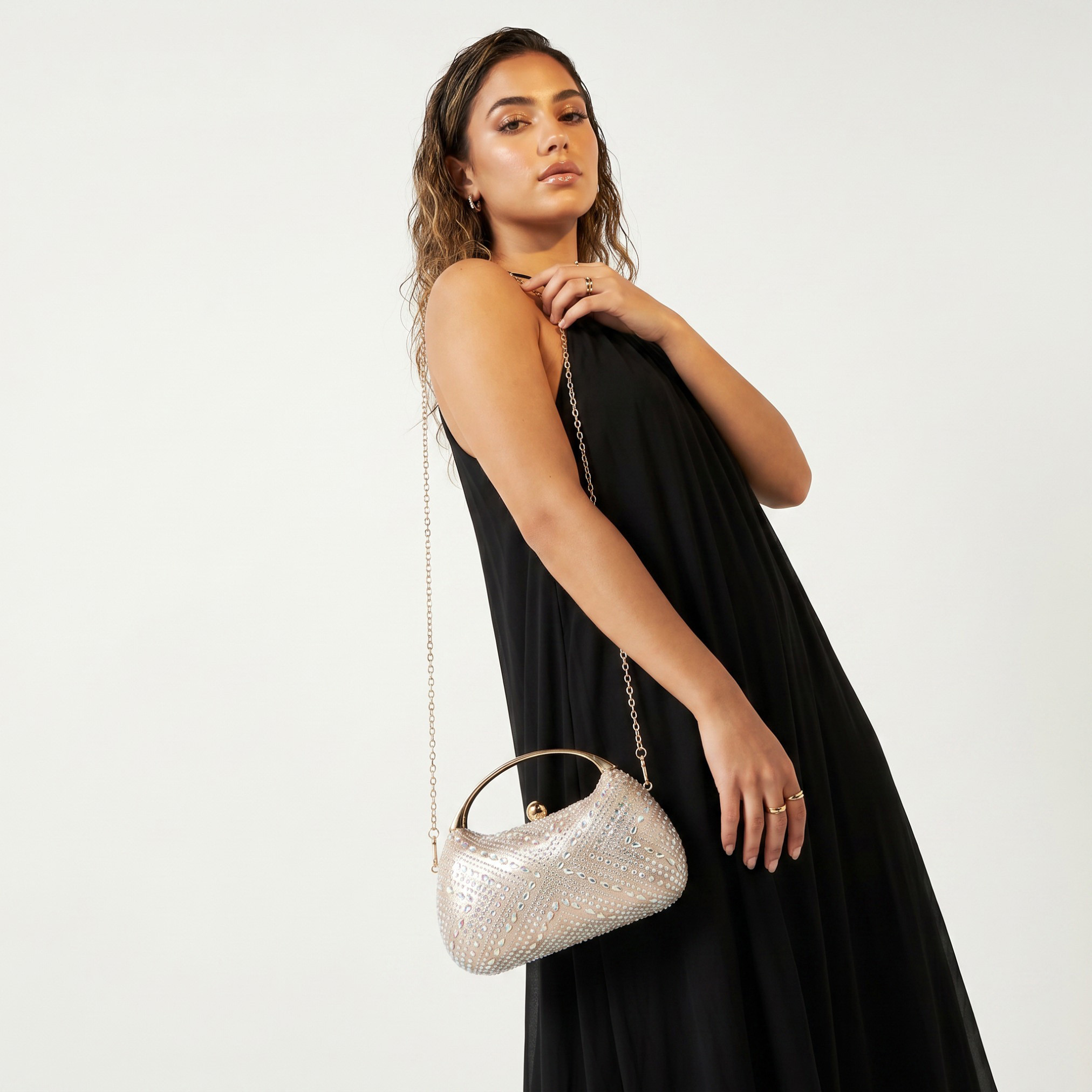 Sasha Diamante Embellished Clutch with Detachable Chain Strap-women-bagsandwallets-handbags-image-8