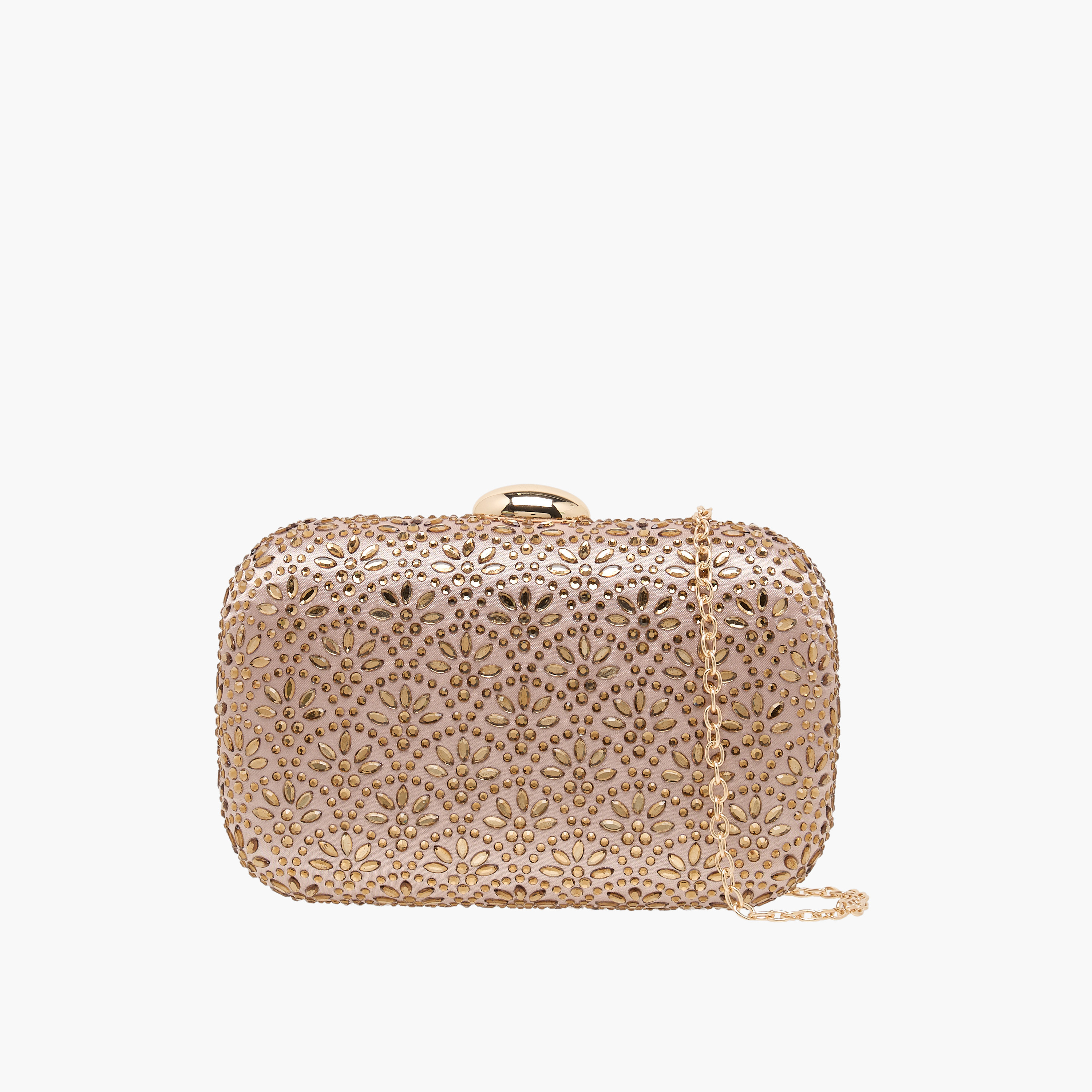 Sasha Embellished Clutch with Detachable Chain Strap-women-bagsandwallets-handbags-image-1