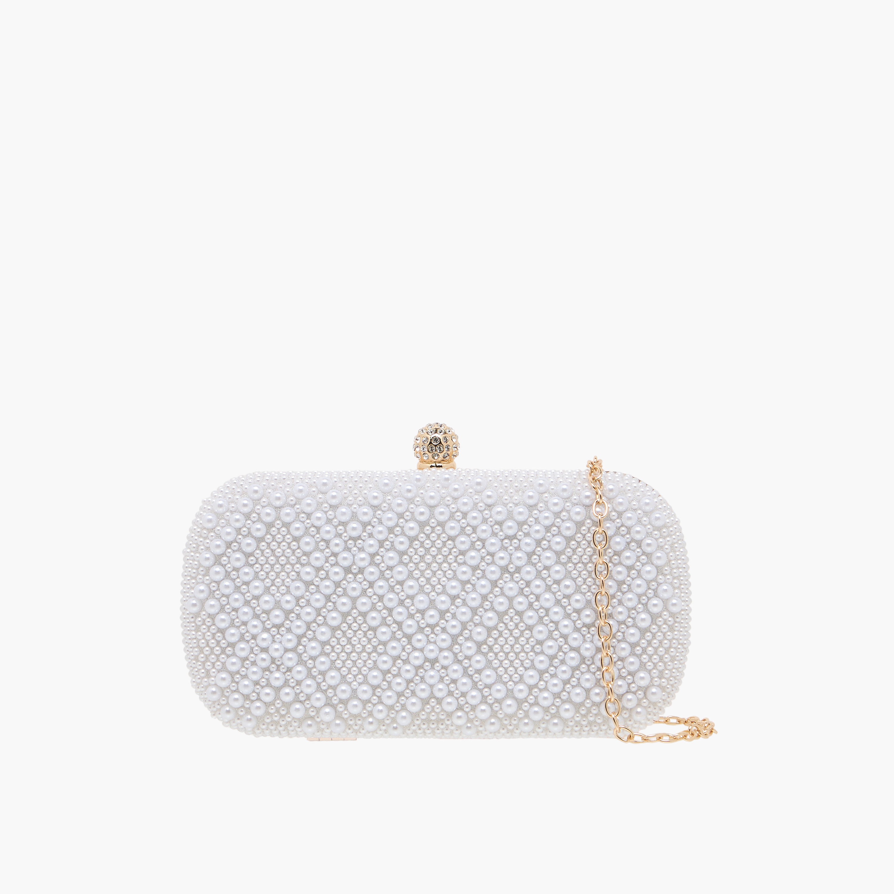 Sasha Embellished Clutch with Detachable Chain Strap-women-bagsandwallets-handbags-image-1