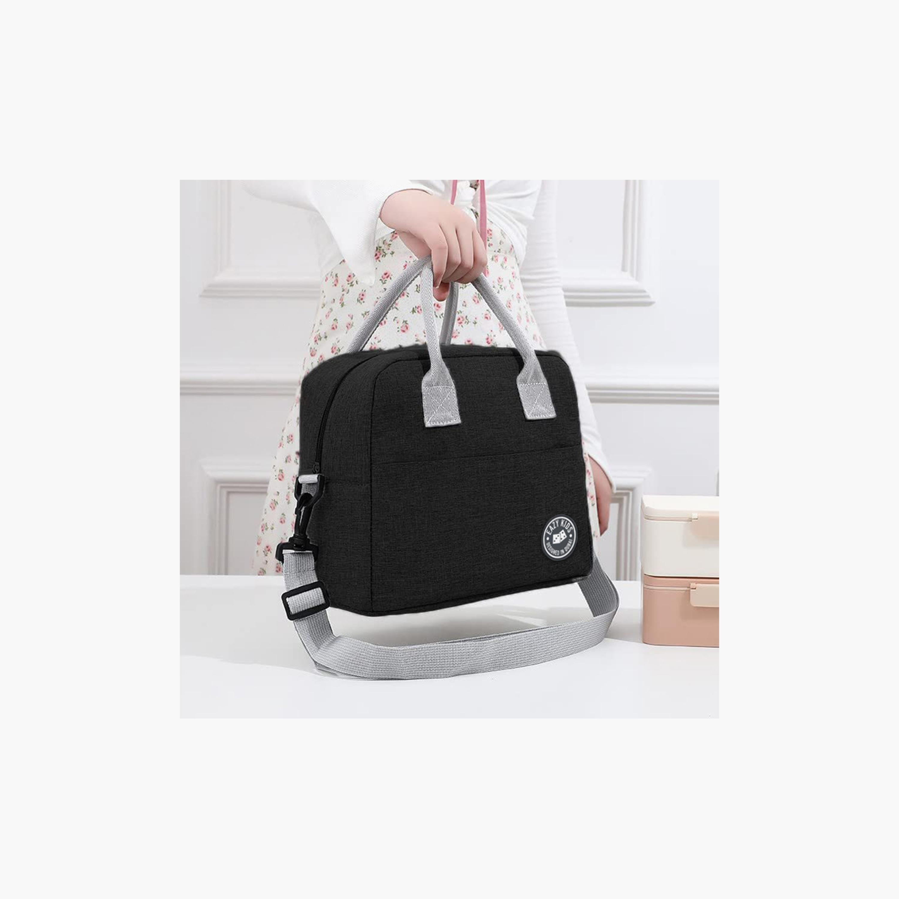 Eazy Kids Insulated Lunch Bag - Black-school-lunchessentials-lunchbags-image-3